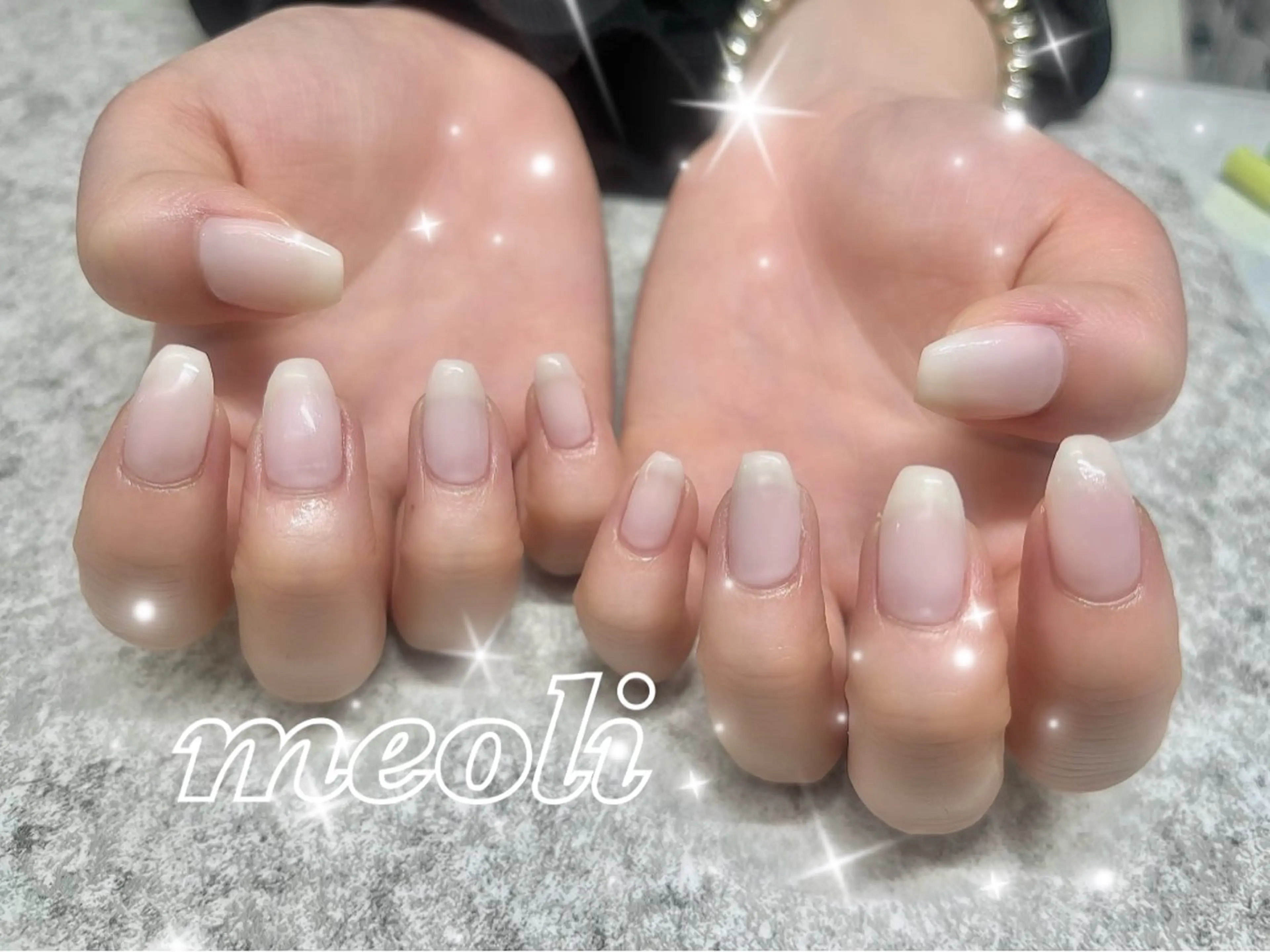 ネイル ワンカラーネイル ホワイト ハンドネイル nail salon meoli アヤのネイルデザイン