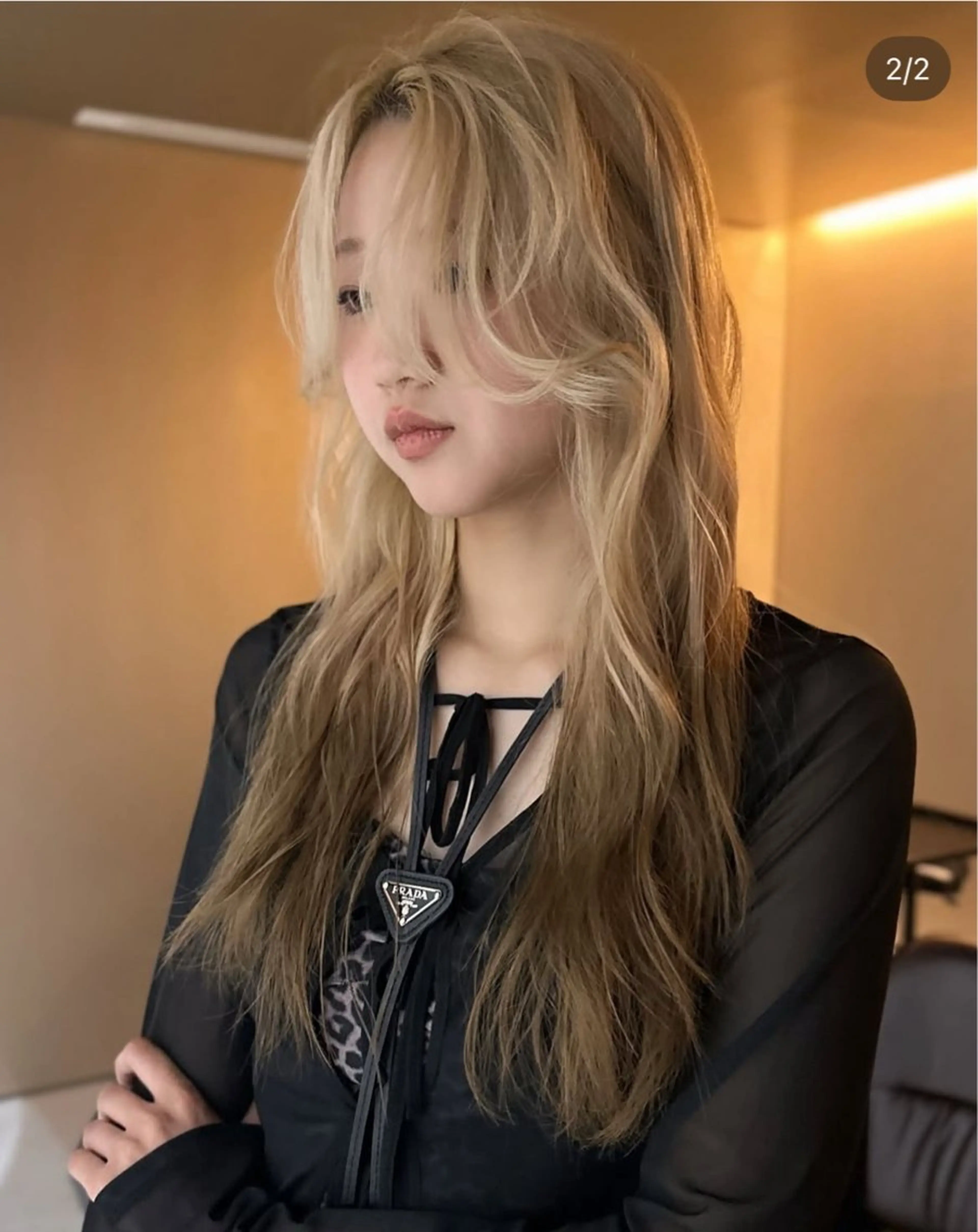 ロング レイヤーカット ヘアカラー 【川崎で叶う艶髪✨】 ニーナ/川崎駅のヘアスタイル