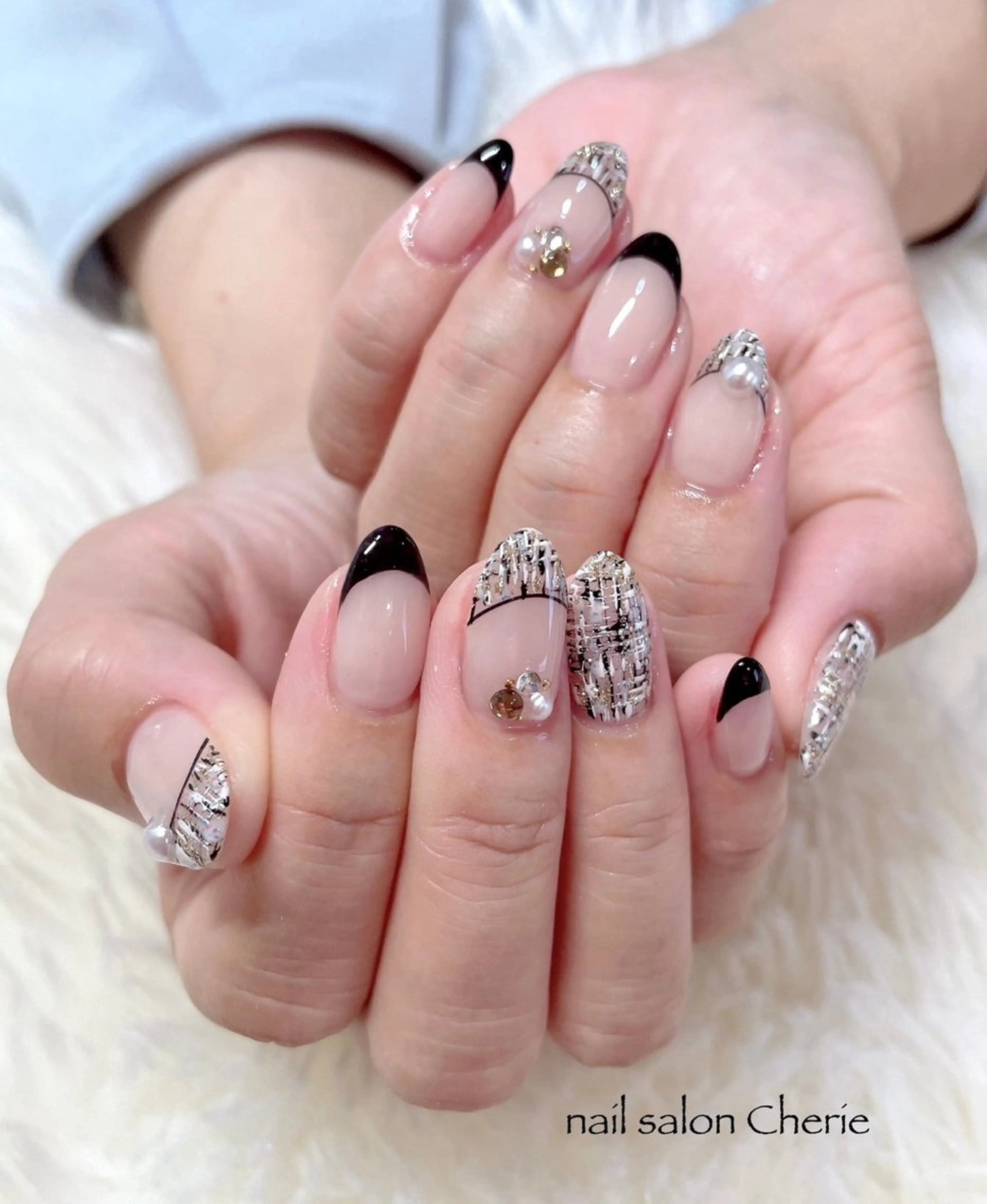 ネイル ツイードネイル ハンドネイル nail salon Cherie ネイルサロン シェリー所属・nail salon Cherieのネイルデザイン
