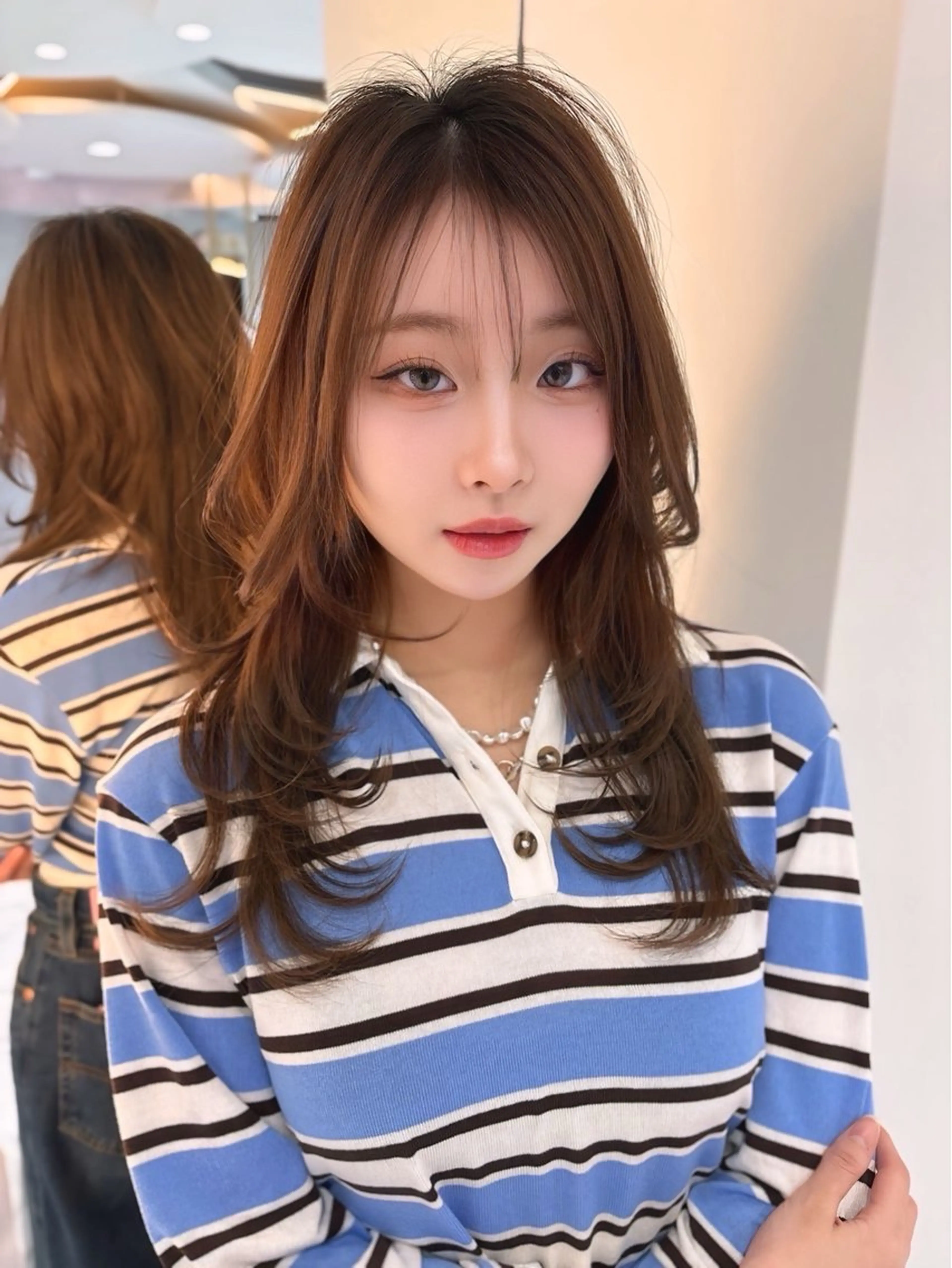 ロング カラー ハイレイヤー レイヤーカット カット ヘアカラー トリートメント SAYAKA 🍒／ボブ／暖色のヘアスタイル