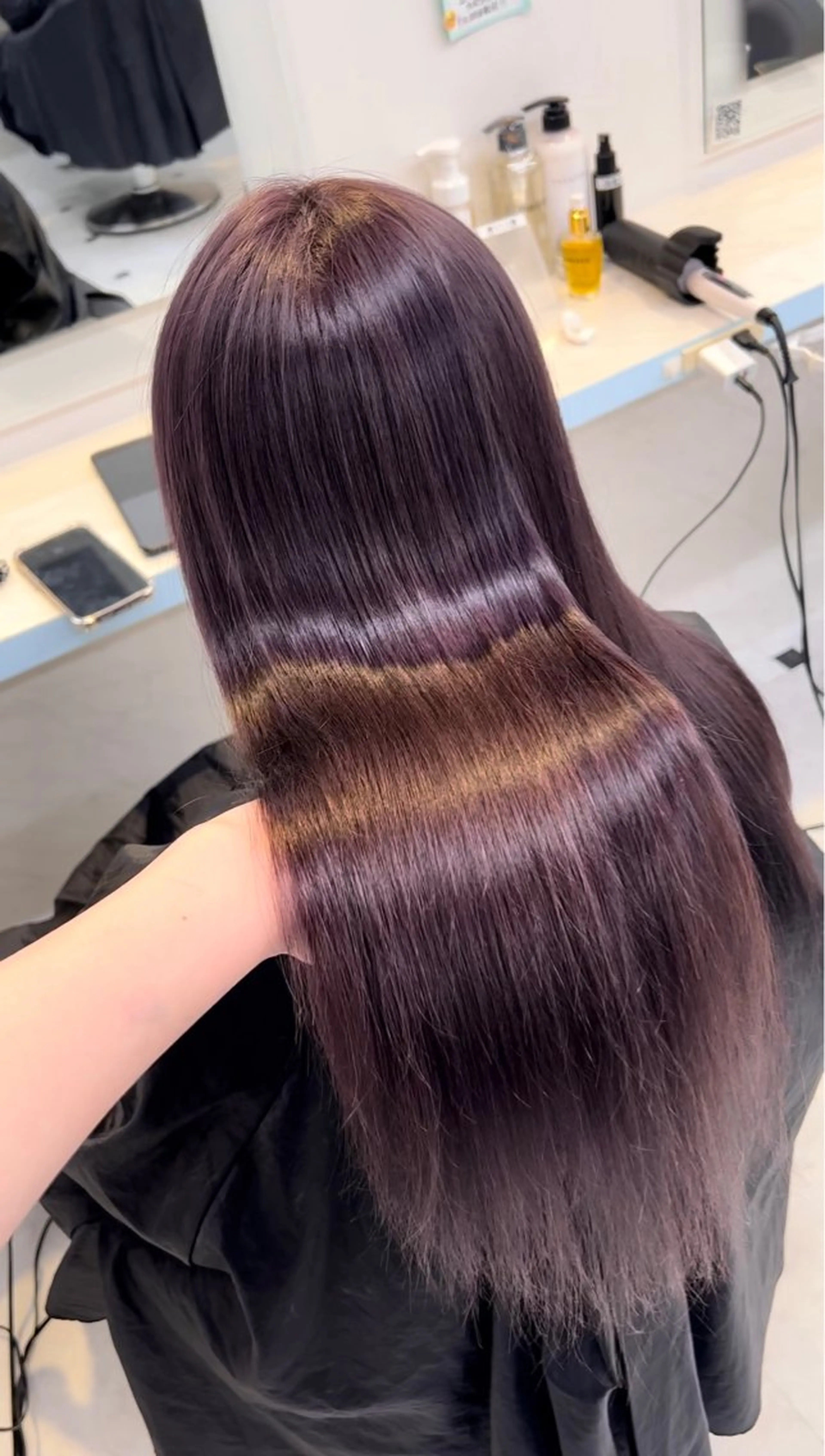 ロング カラー ヘアカラー トリートメント 🎀愛されピンク ラベンダー💜ゆいのヘアスタイル
