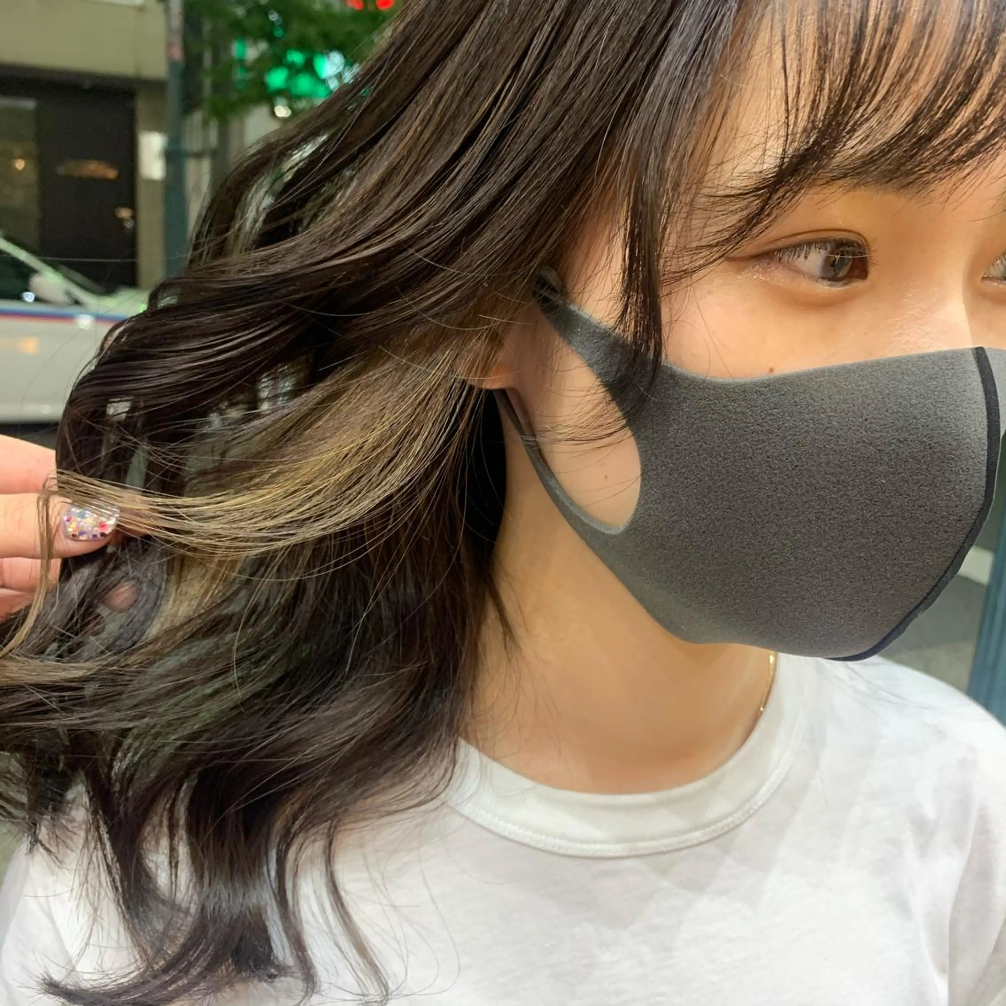 セミロング ヘアカラー トリートメント 韓国ヘア🦋 MIYUのヘアスタイル