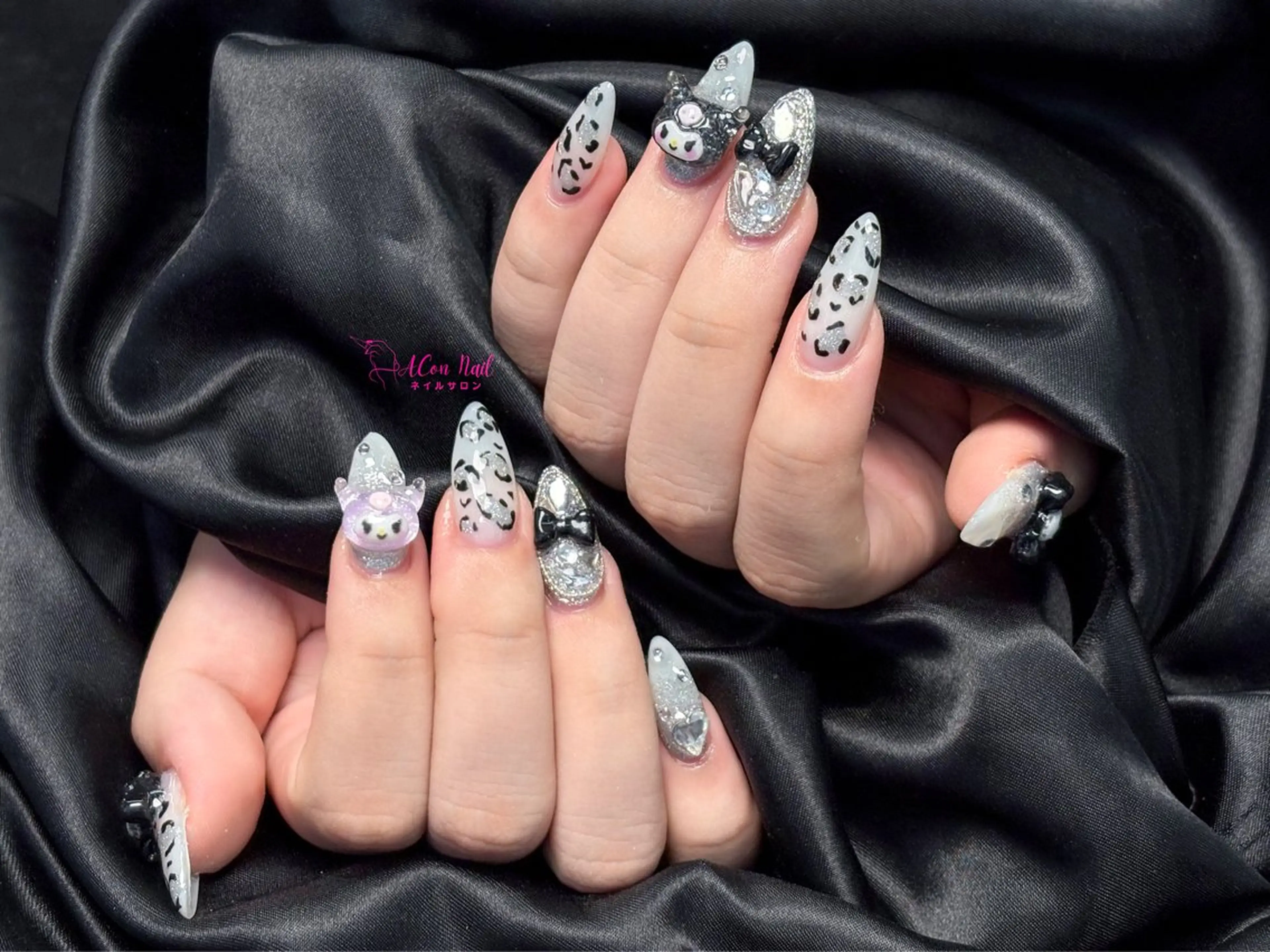 ネイル 桜ネイル 長さ出し フラワーネイル フレンチネイル ジェルネイル ハンドネイル AConNailSalon所属・ACon NailSalonのネイルデザイン