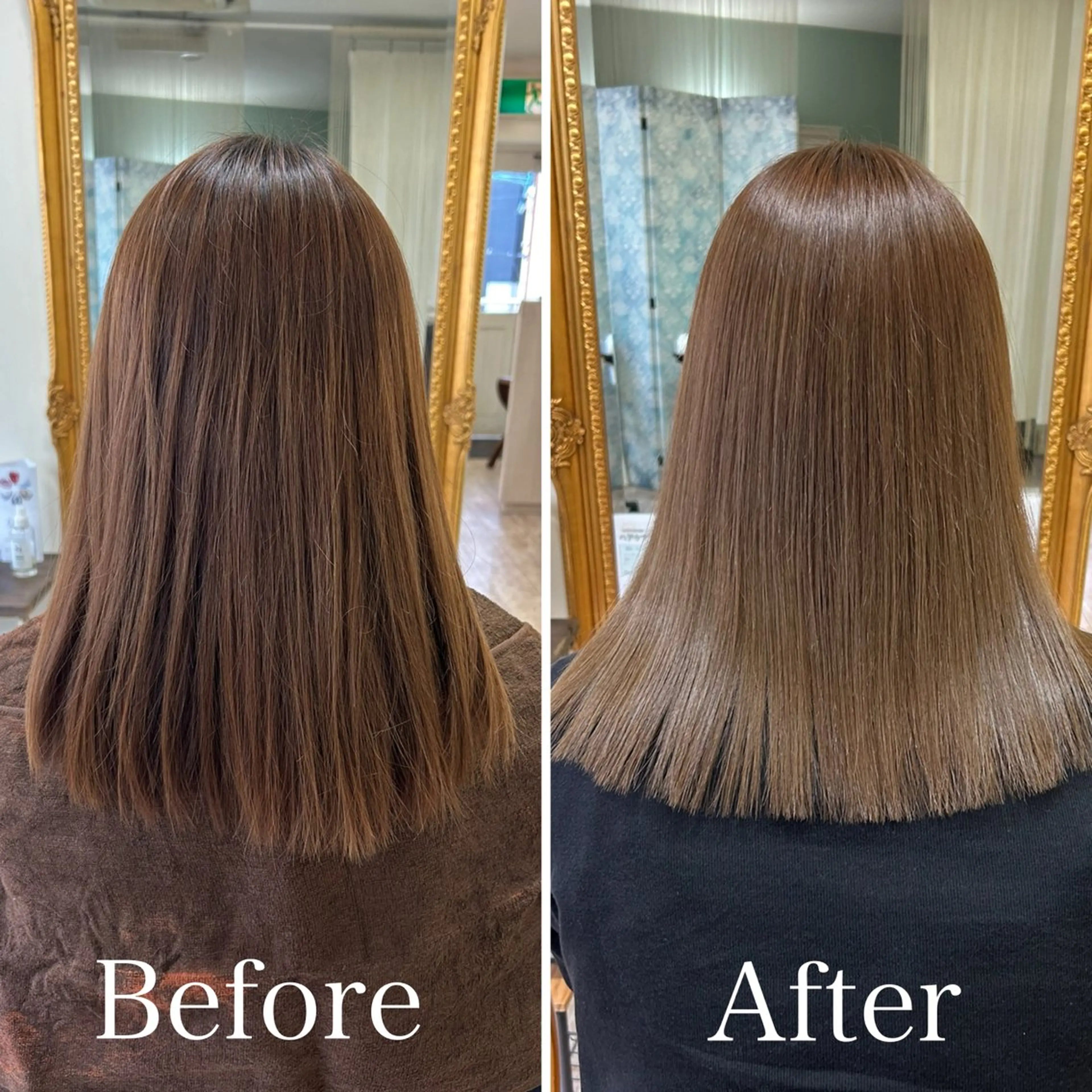 ミディアム 髪質改善 トリートメント カット ヘアカラー トリートメント 【艶ヘア】 どうまえのヘアスタイル