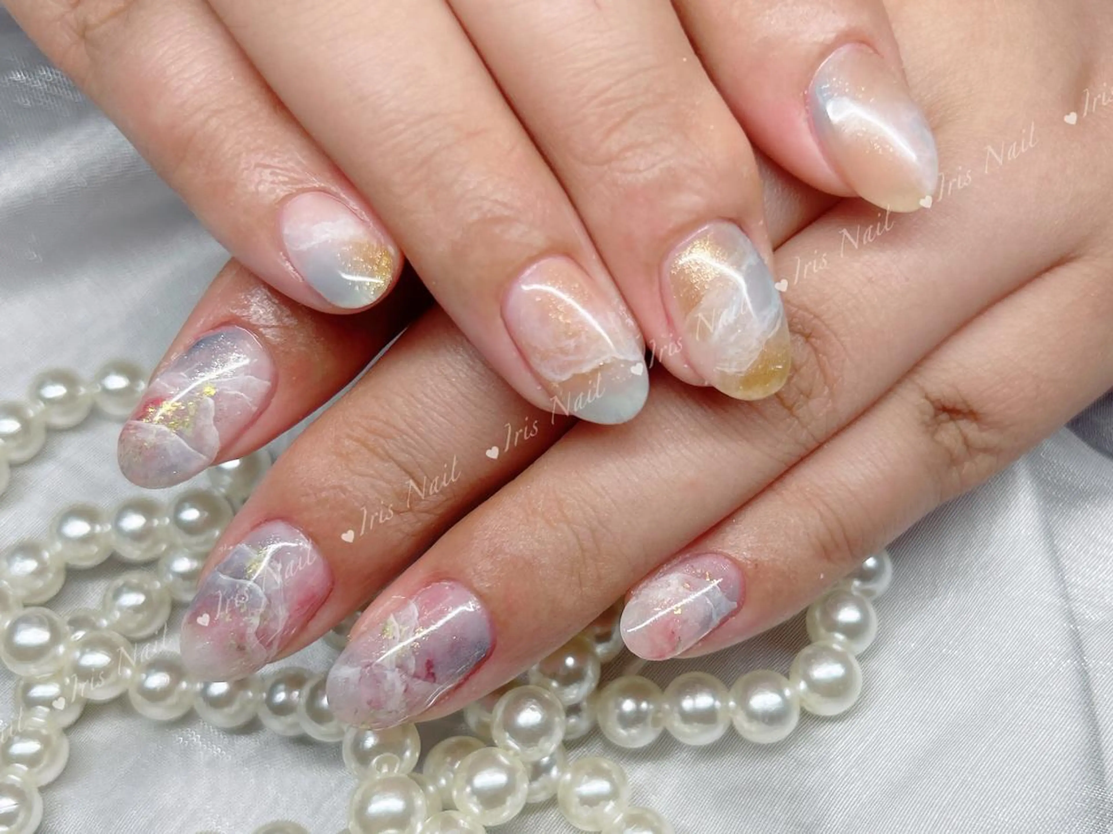 ネイル ニュアンスネイル ハンドネイル ハンドケア 藤田 月のネイルデザイン