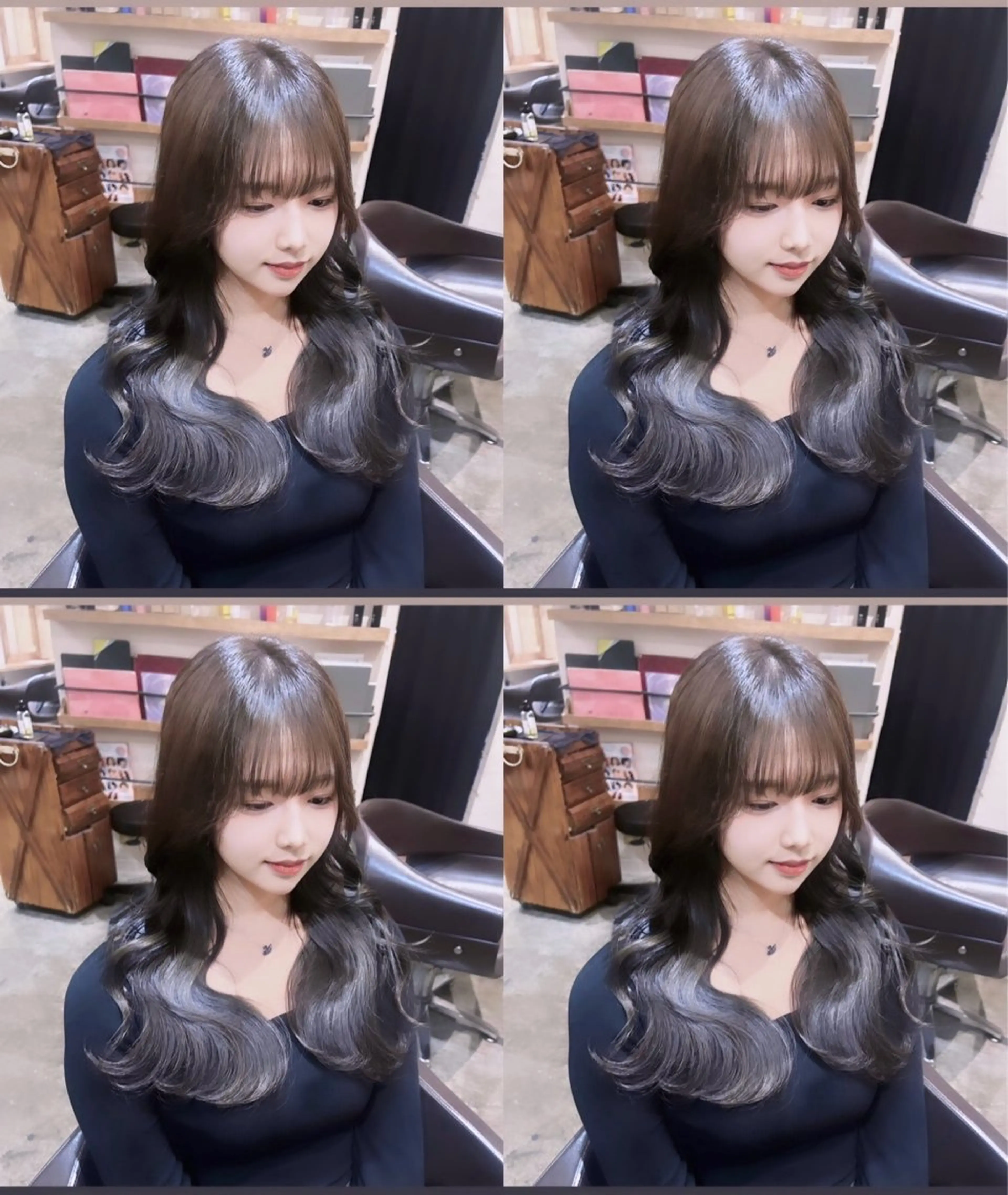 ロング カラー ヘアカラー トリートメント 髪質改善×韓国 レイヤー ひかるのヘアスタイル