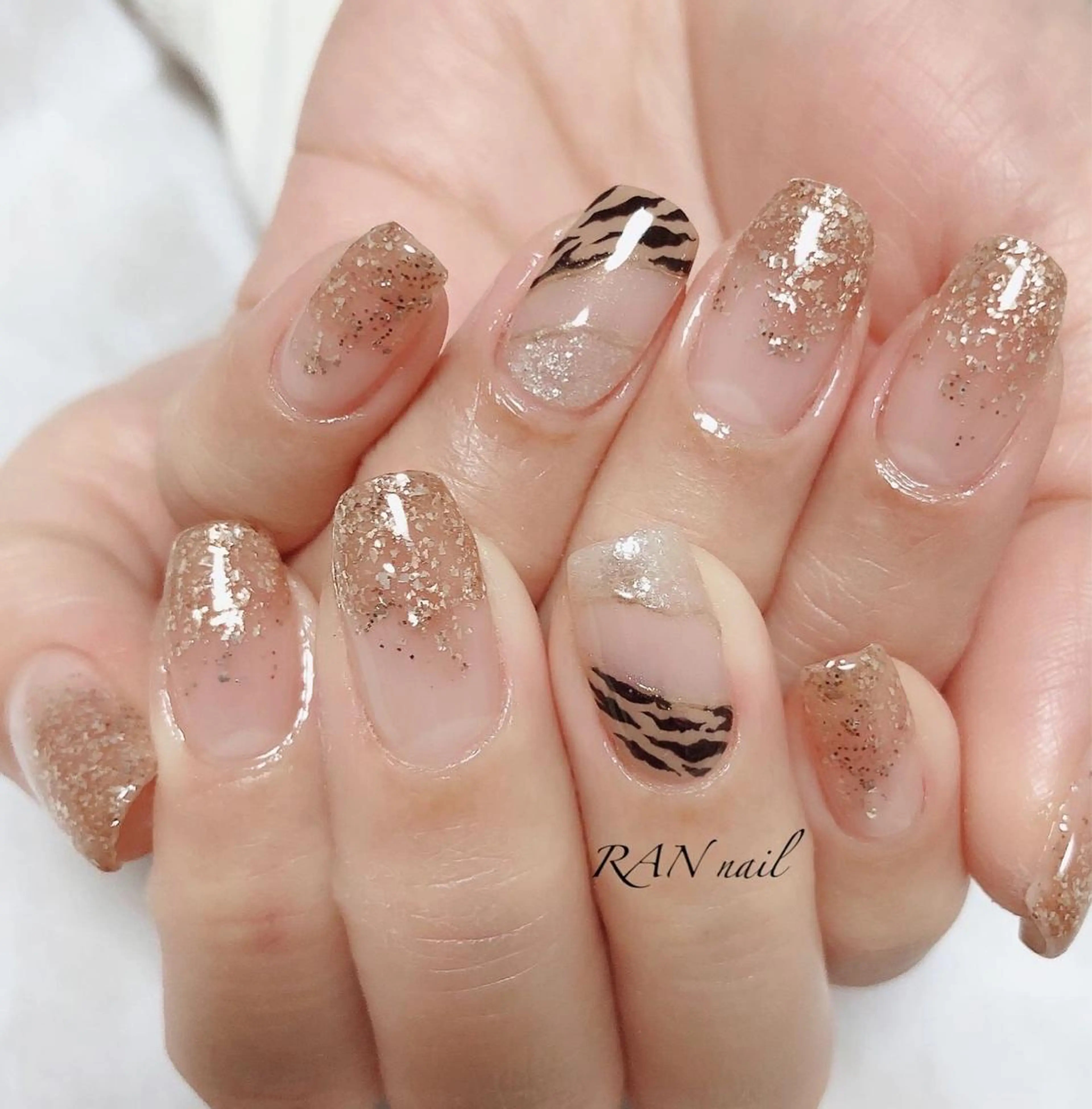 ネイル アニマル柄 フットネイル オフィスネイル 春ネイル 夏ネイル ハンドネイル フットネイル RAN nail 〜ランネイル〜所属・RAN nailのネイルデザイン