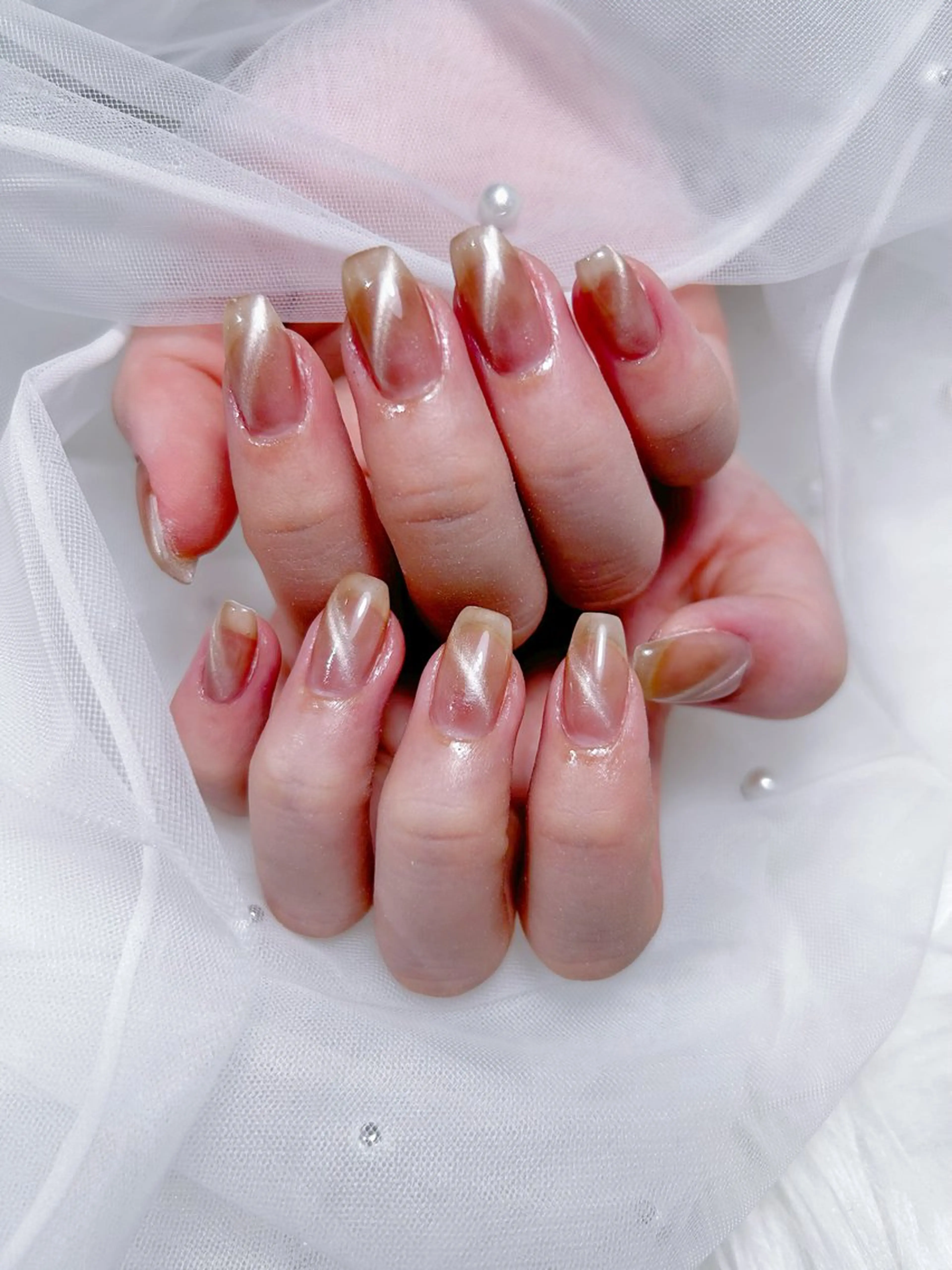 ネイル アートネイル チークネイル 桜ネイル フラッシュネイル ジェルネイル Laule’a Nail新宿所属・ミナ🌈 Laule'aのネイルデザイン