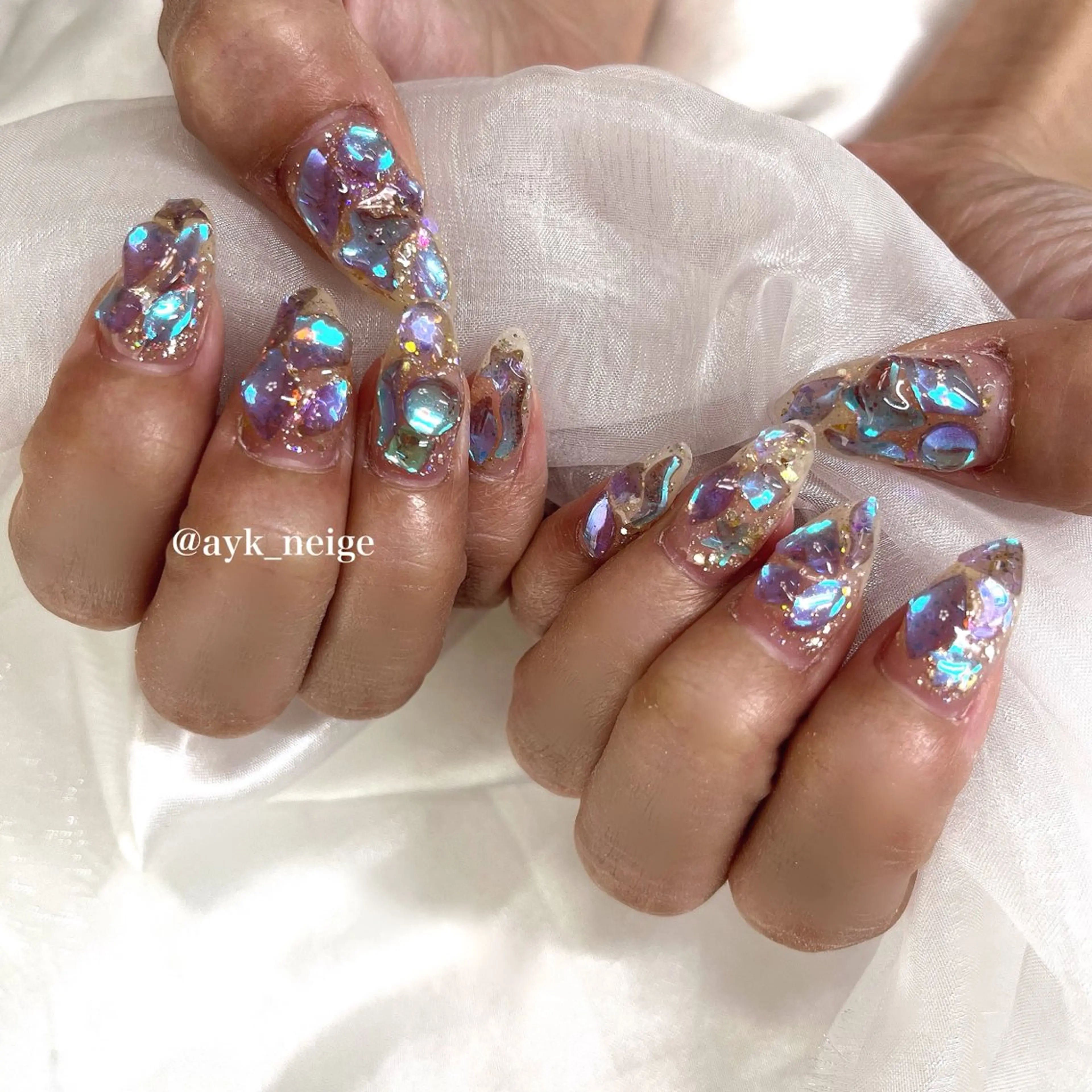 ネイル フットネイル キラキラネイル 韓国ネイル リボン シンプルネイル n'eige nail所属・大谷 綾香のネイルデザイン