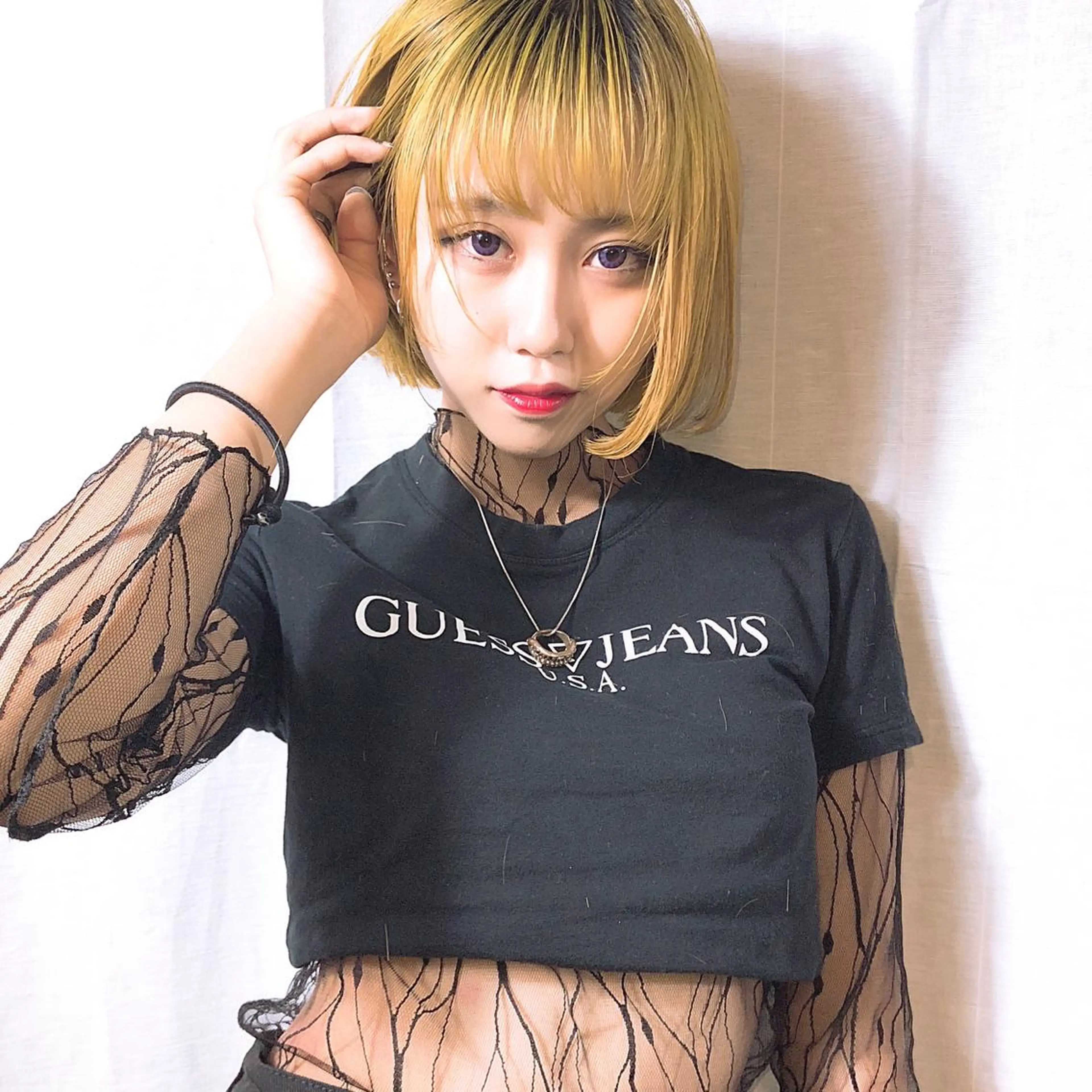 カラー ブリーチ ケアブリーチ 原田 智行のヘアスタイル
