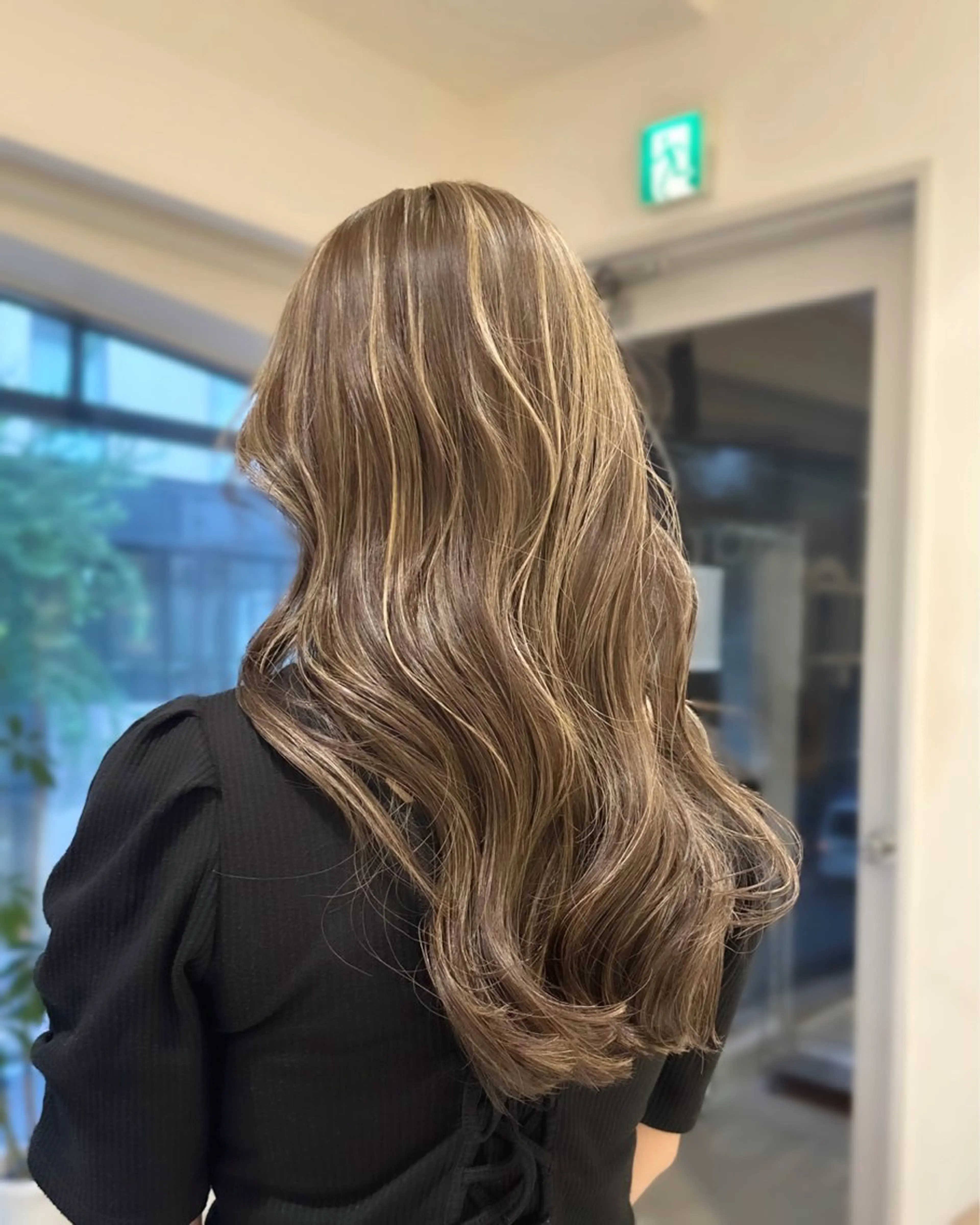 ロング カラー ベージュカラー ハイライトカラー ハイライト ハイライト/ レイヤー/銀座のヘアスタイル