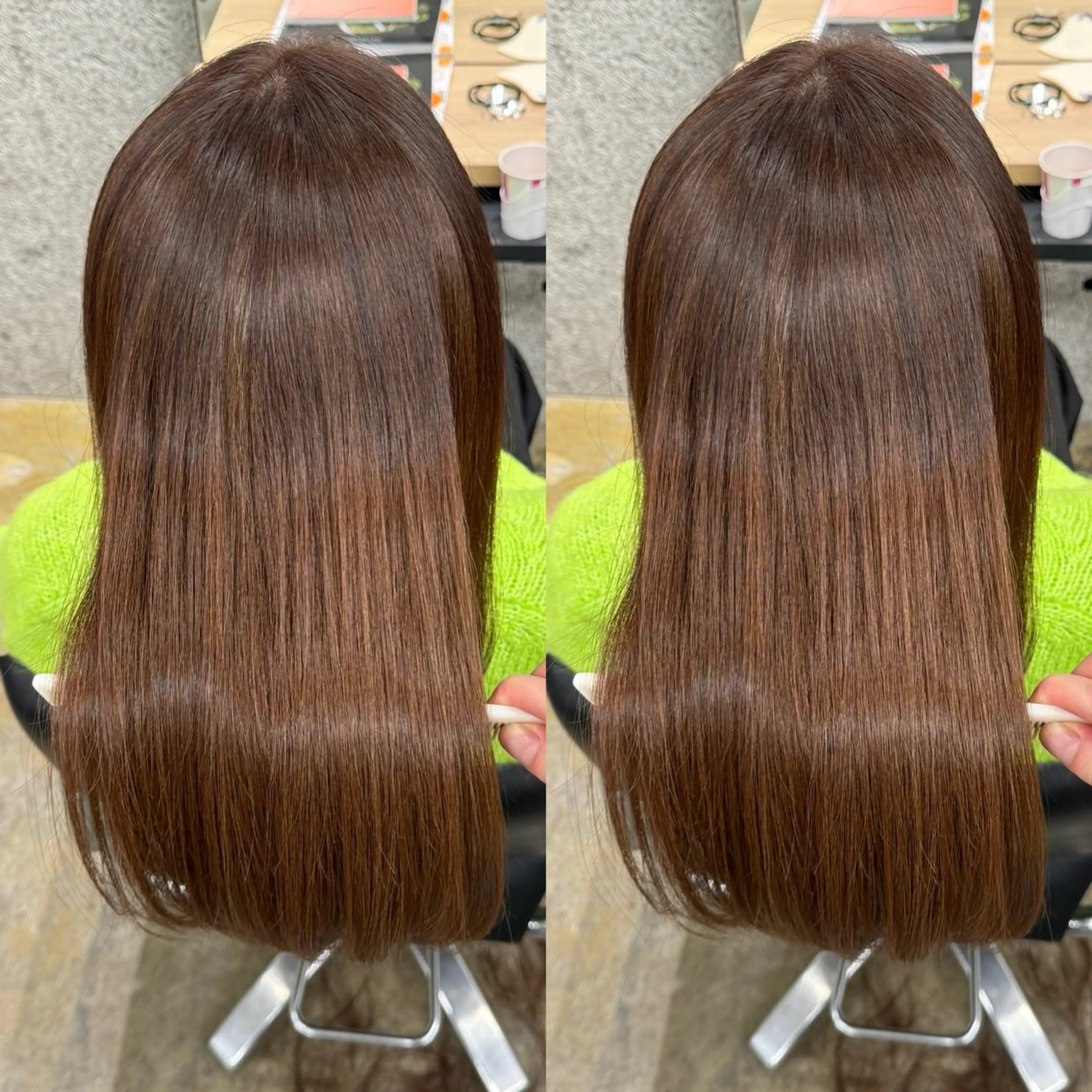セミロング カット ヘアカラー WERULE pivot cross店所属・髪質改善/岡崎 亮のヘアスタイル