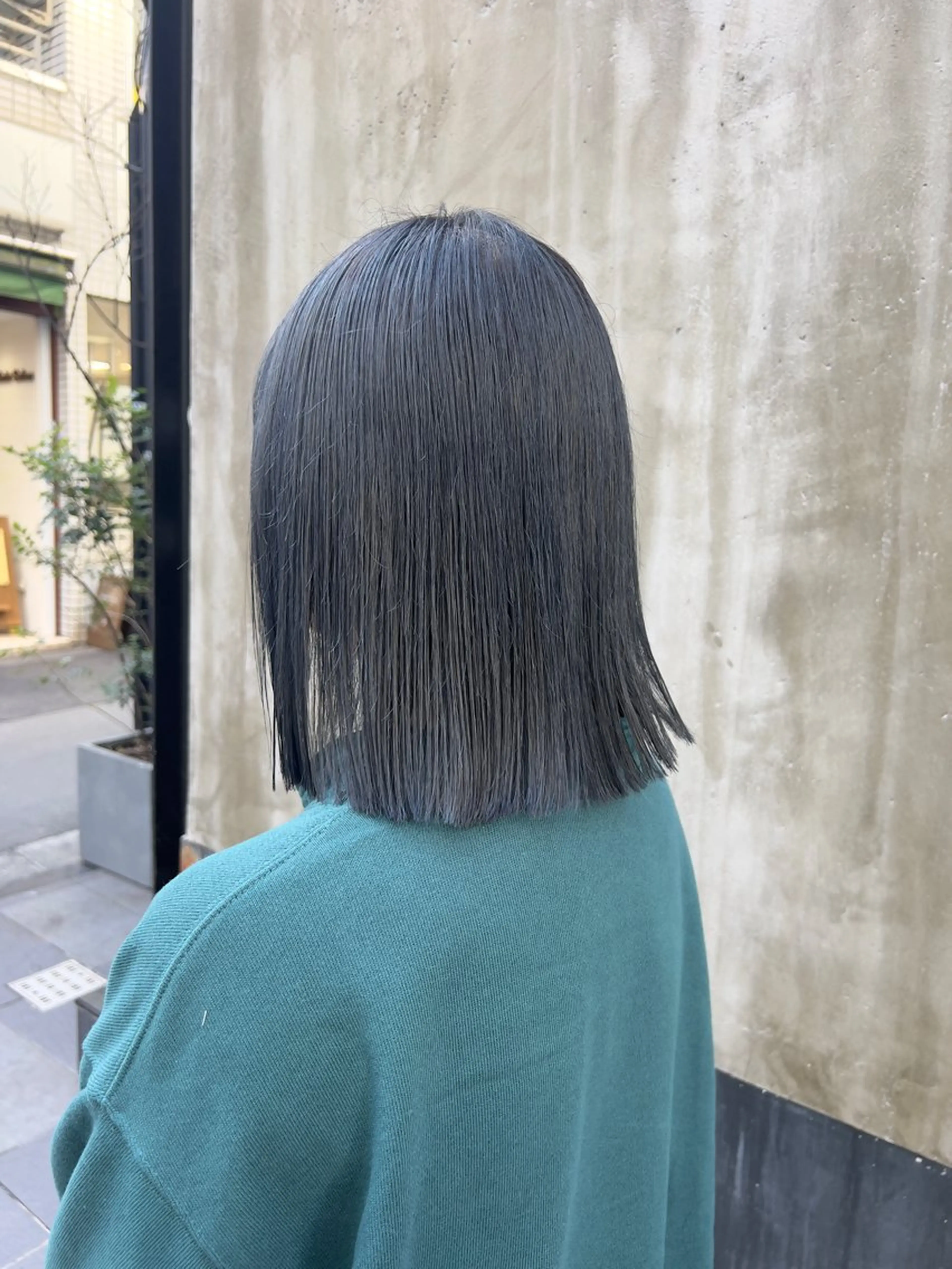 ミディアム カラー ネイビーカラー ボブ 🍇おぐら めぐみ🍇のヘアスタイル
