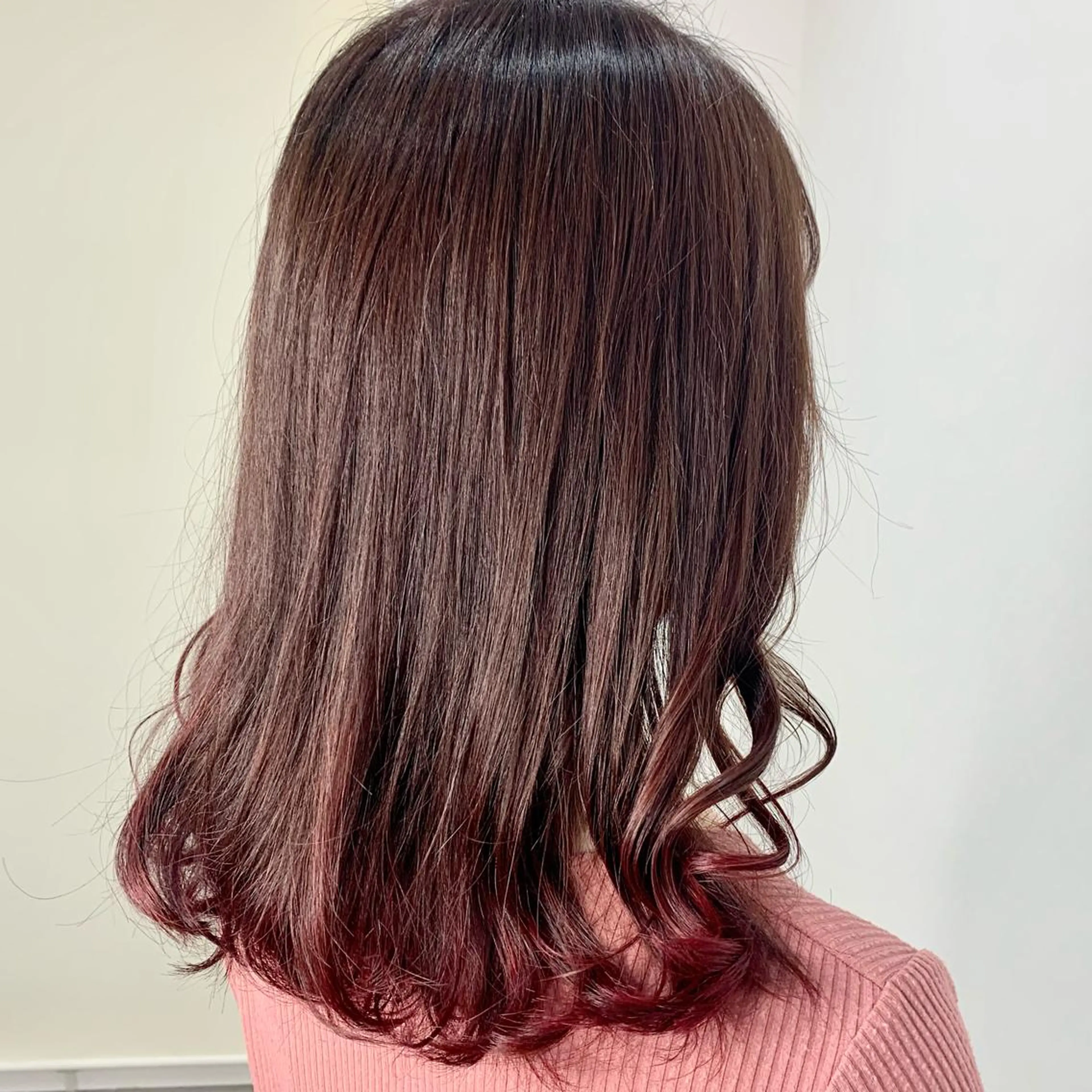 セミロング カラー グレージュ ピンクカラー カット ヘアカラー トリートメント 中本 達也のヘアスタイル