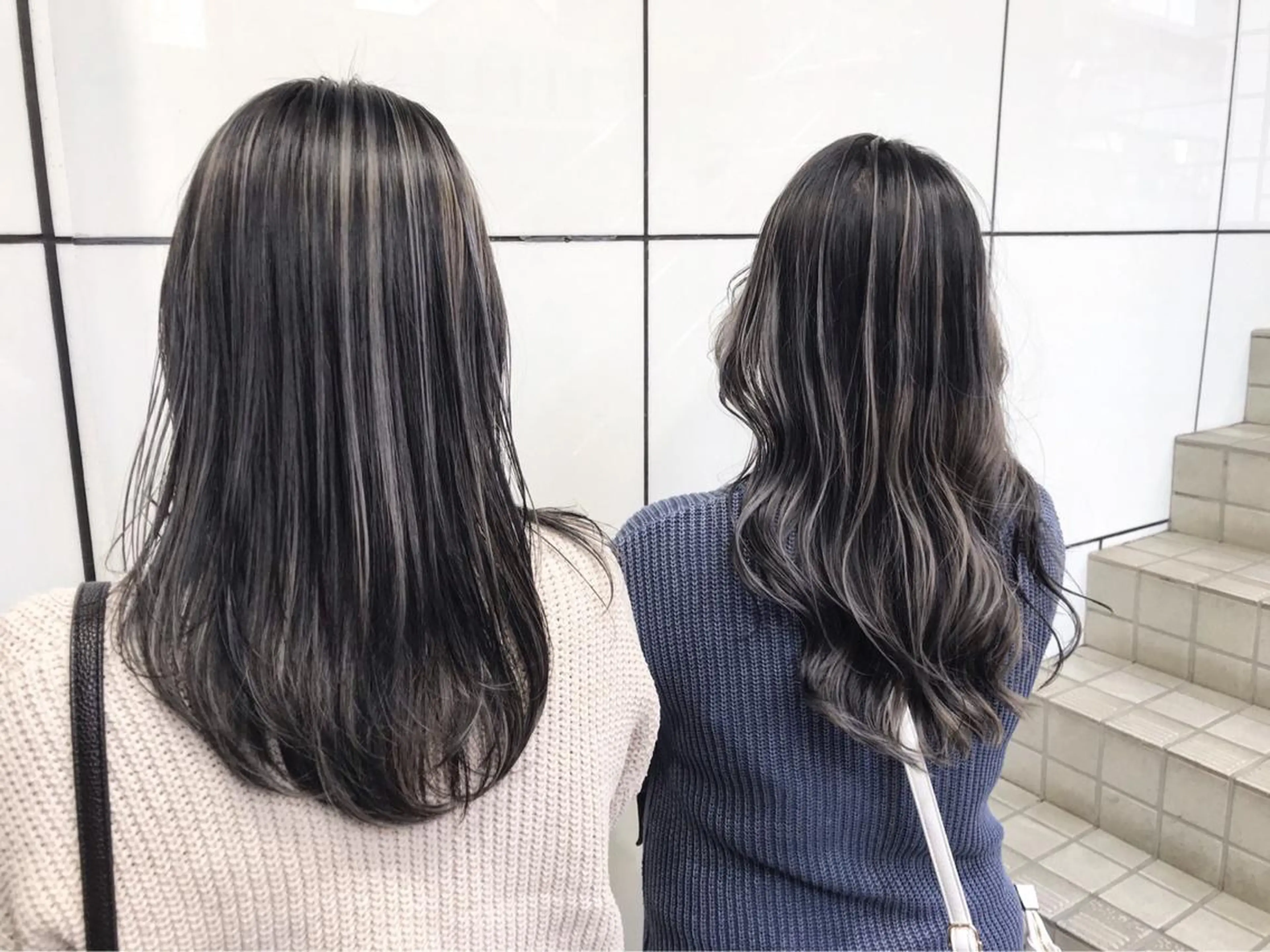ミディアム ヘアカラー ダウンパーマ🇰🇷 毛流れパーマ【かな】のヘアスタイル