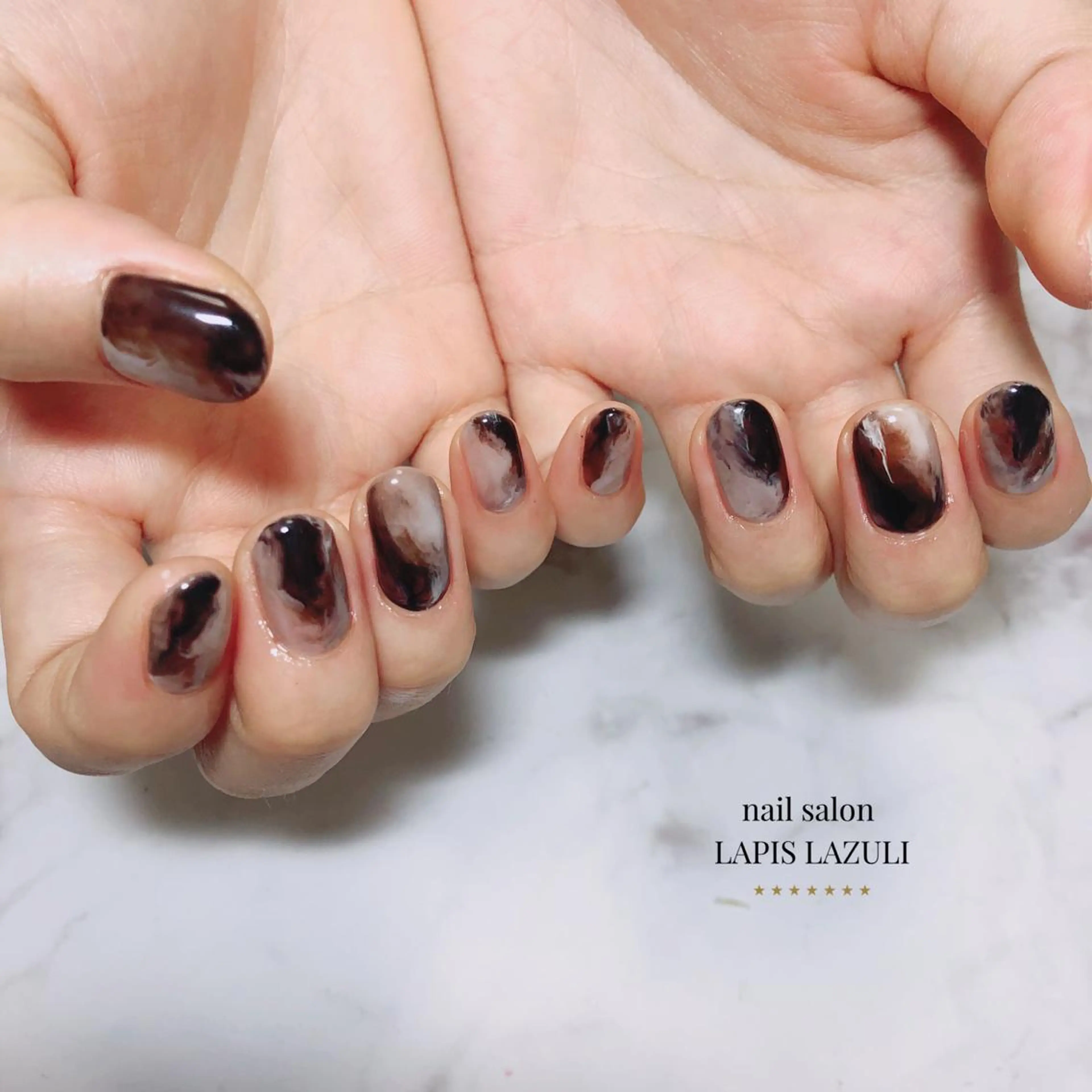 ネイル ハンドネイル nail salon ラピスラズリのネイルデザイン