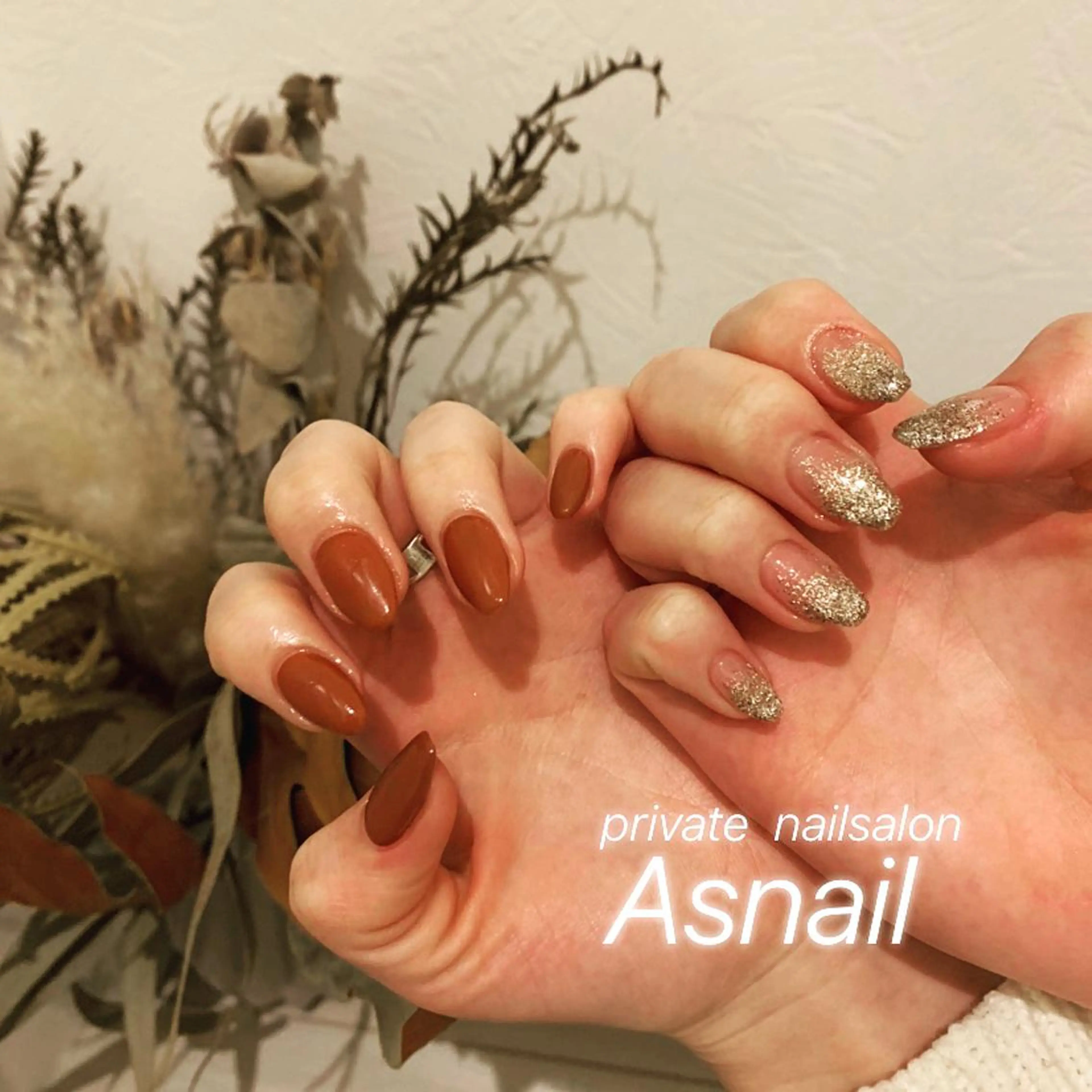 ネイル アートネイル ミラーネイル ニュアンスネイル オフィスネイル シンプルネイル Asnail 石川頌子のネイルデザイン