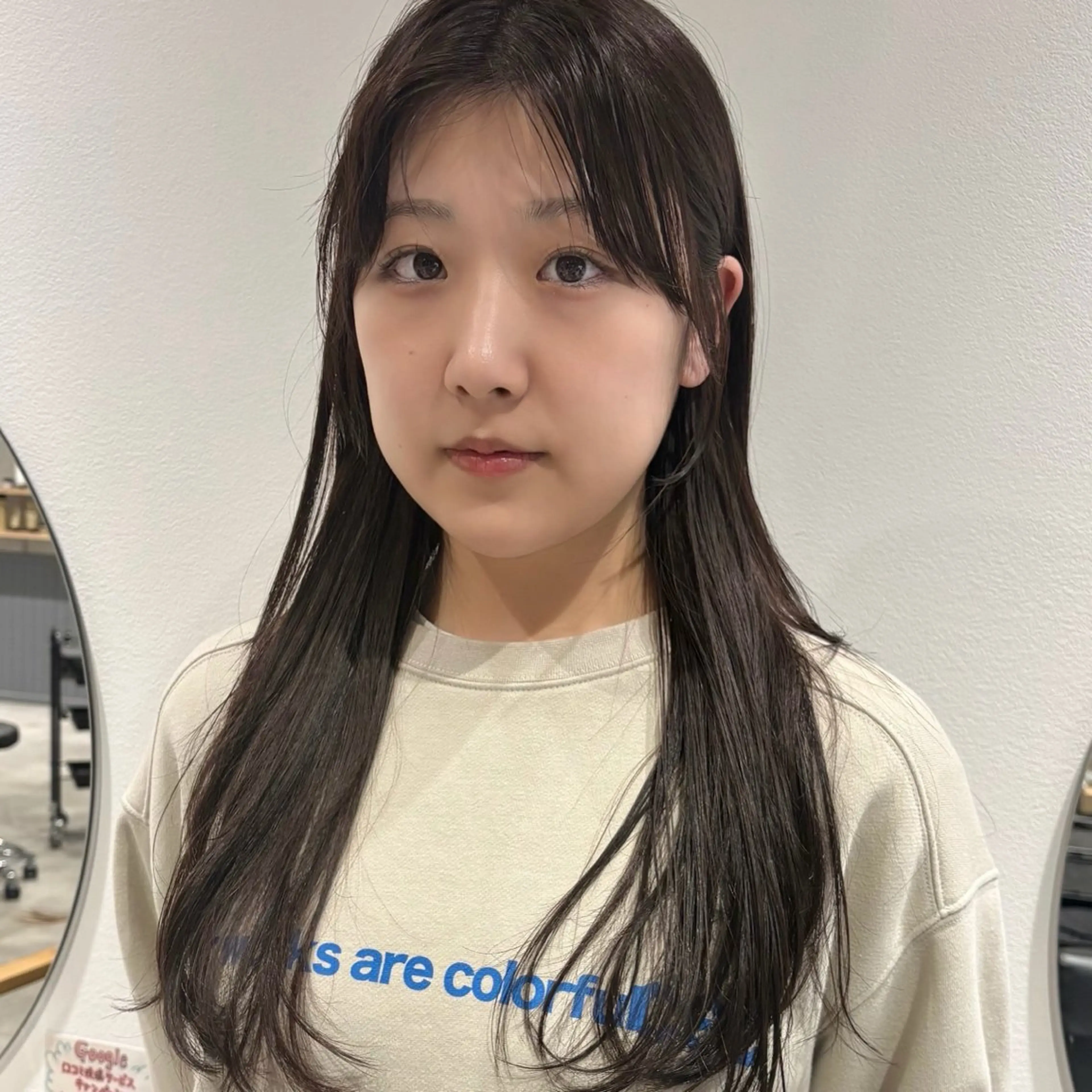ロング カラー カット ヘアカラー トリートメント 🍊暖色×顔周り 🍊cocoroのヘアスタイル