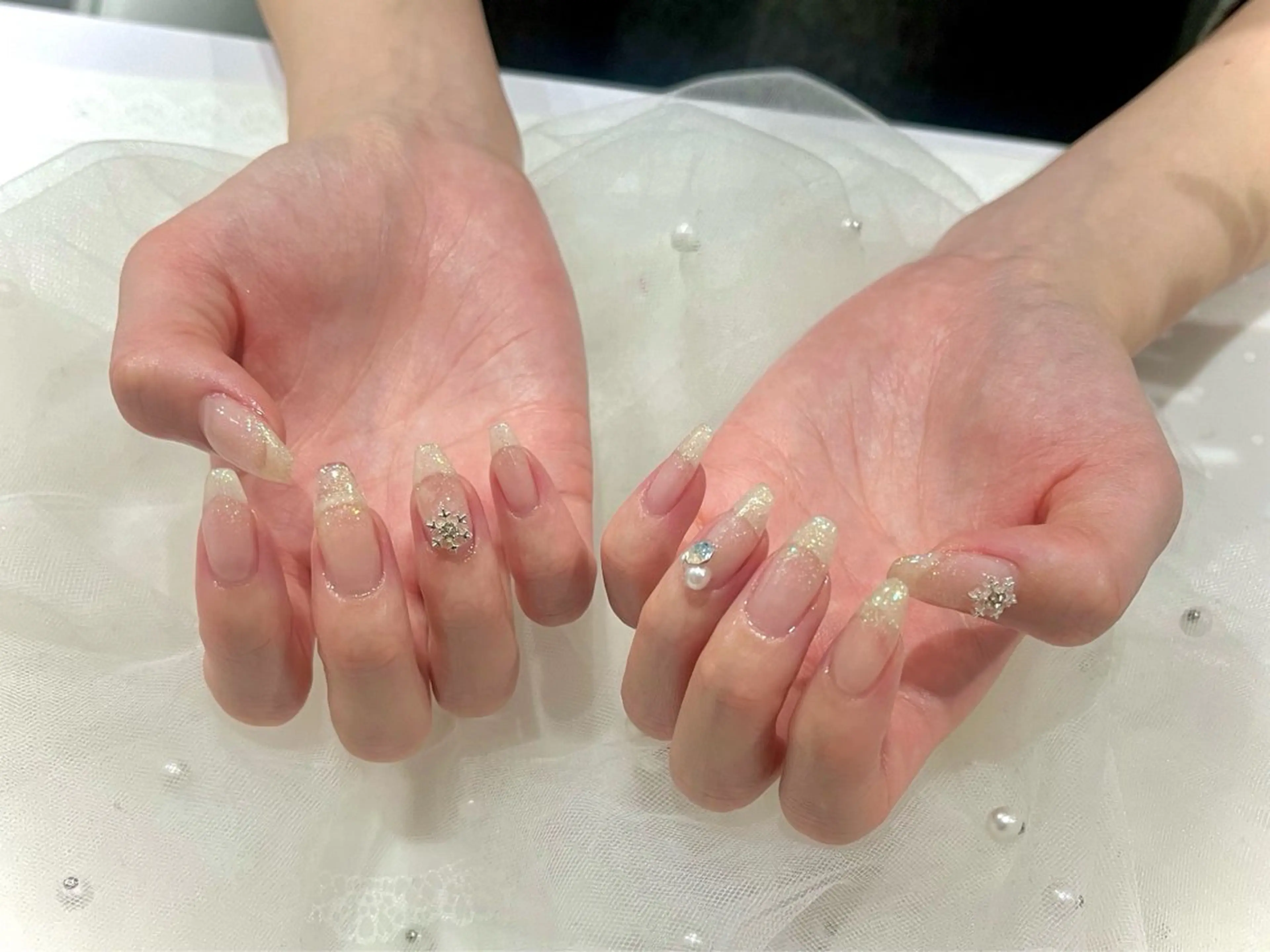 ネイル ラメ(グリッター) ラメグラデーション Nail salon Cielel⟡Ayaのネイルデザイン