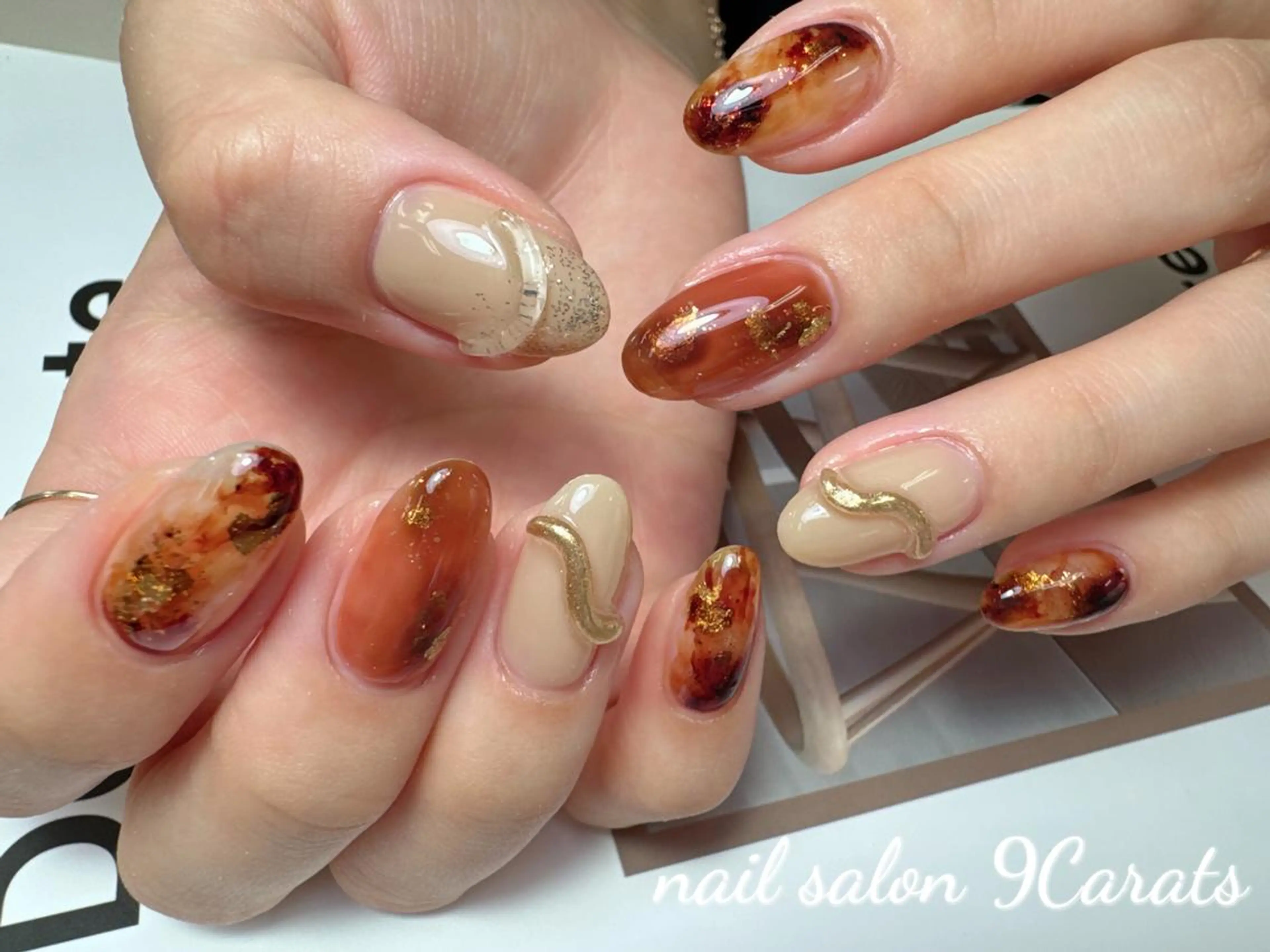 ネイル 💜ワンホンネイル ナインカラット💎のネイルデザイン