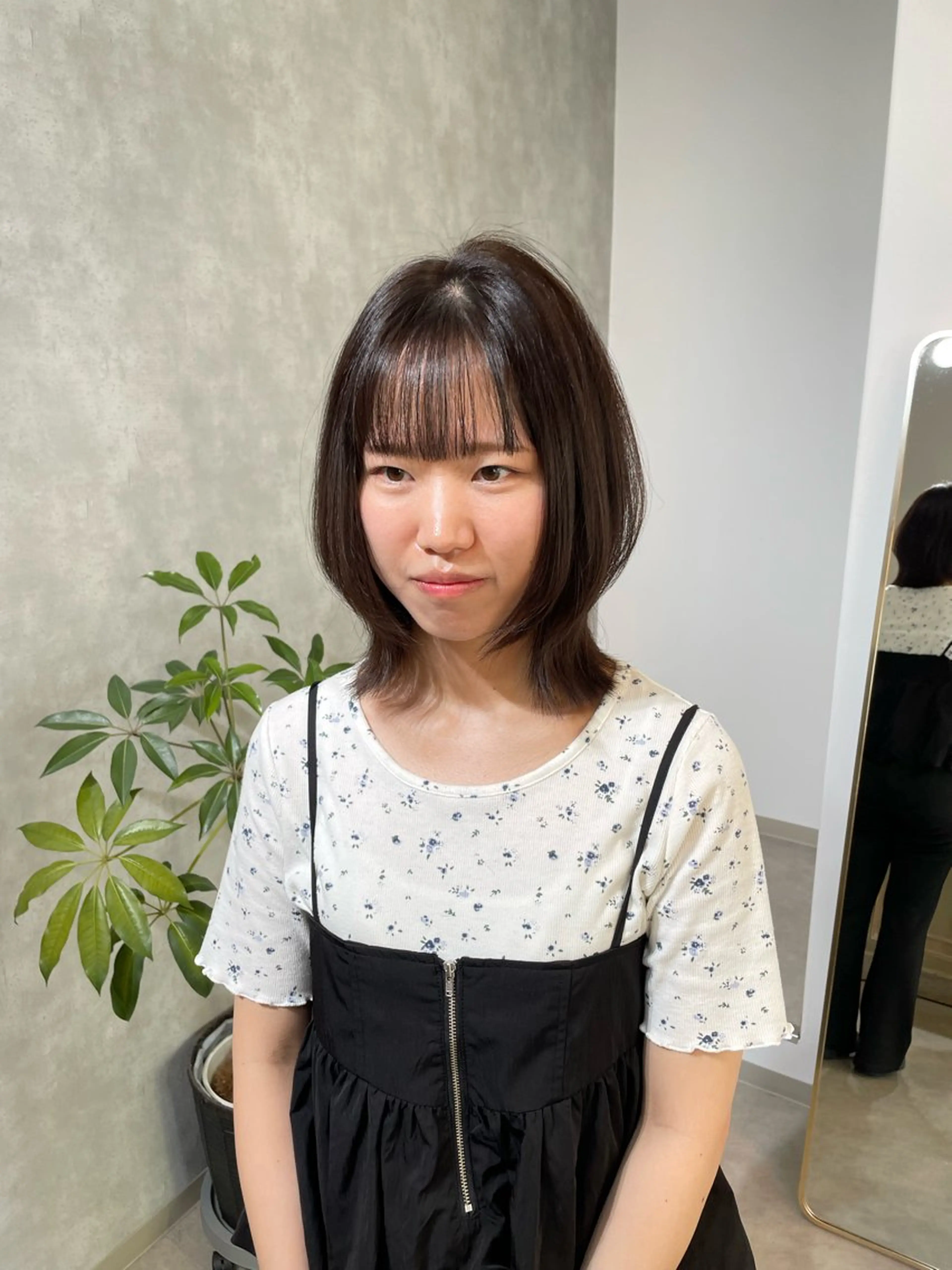 ミディアム ショートボブ ボブ くびれヘア ハッシュカット 髪質改善 カット ヘアカラー トリートメント radol所属・やまもと けんたのヘアスタイル