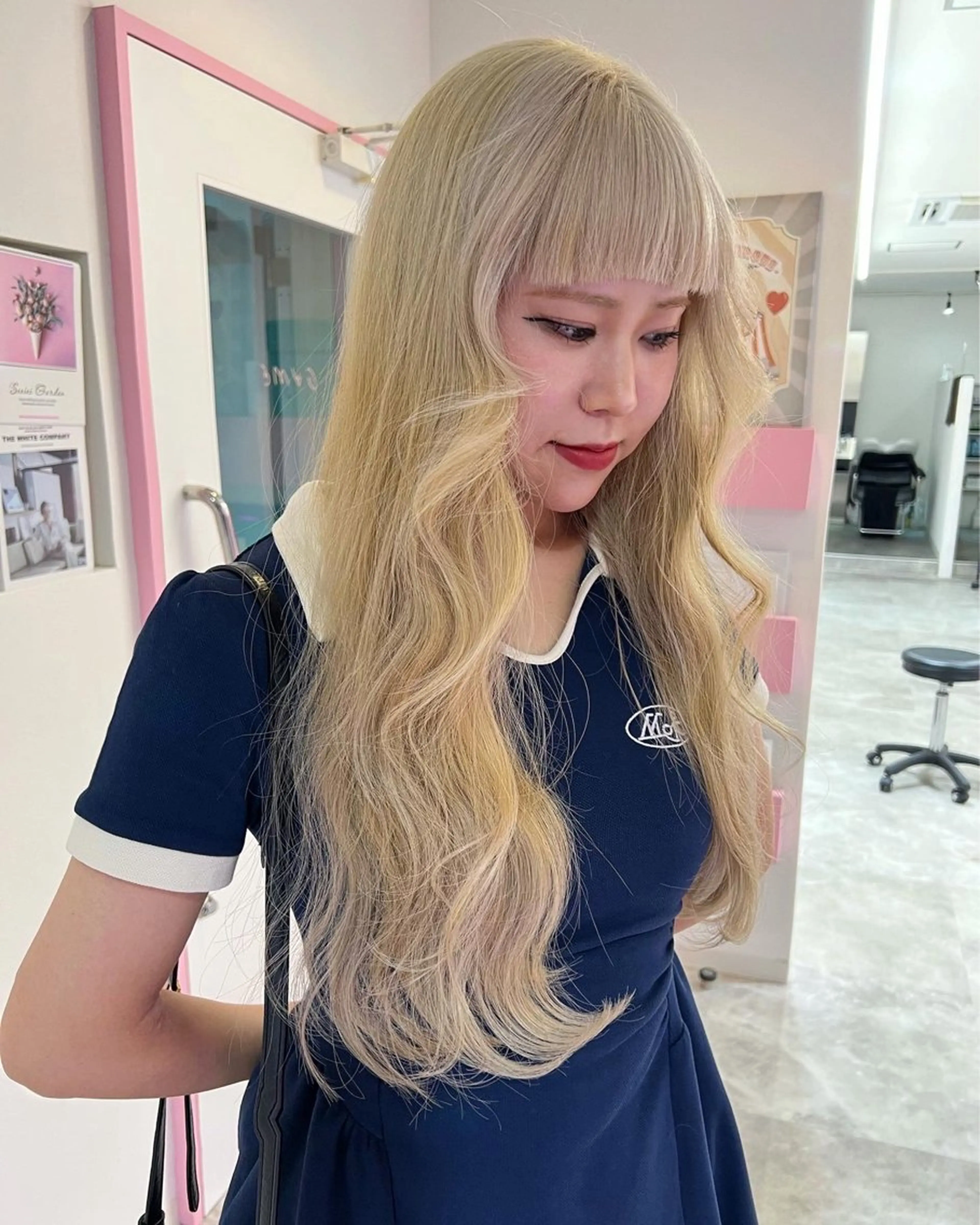 ロング ヘアカラー トリートメント ハイトーン♡ブリーチ ♡エクステ♡nanaのヘアスタイル