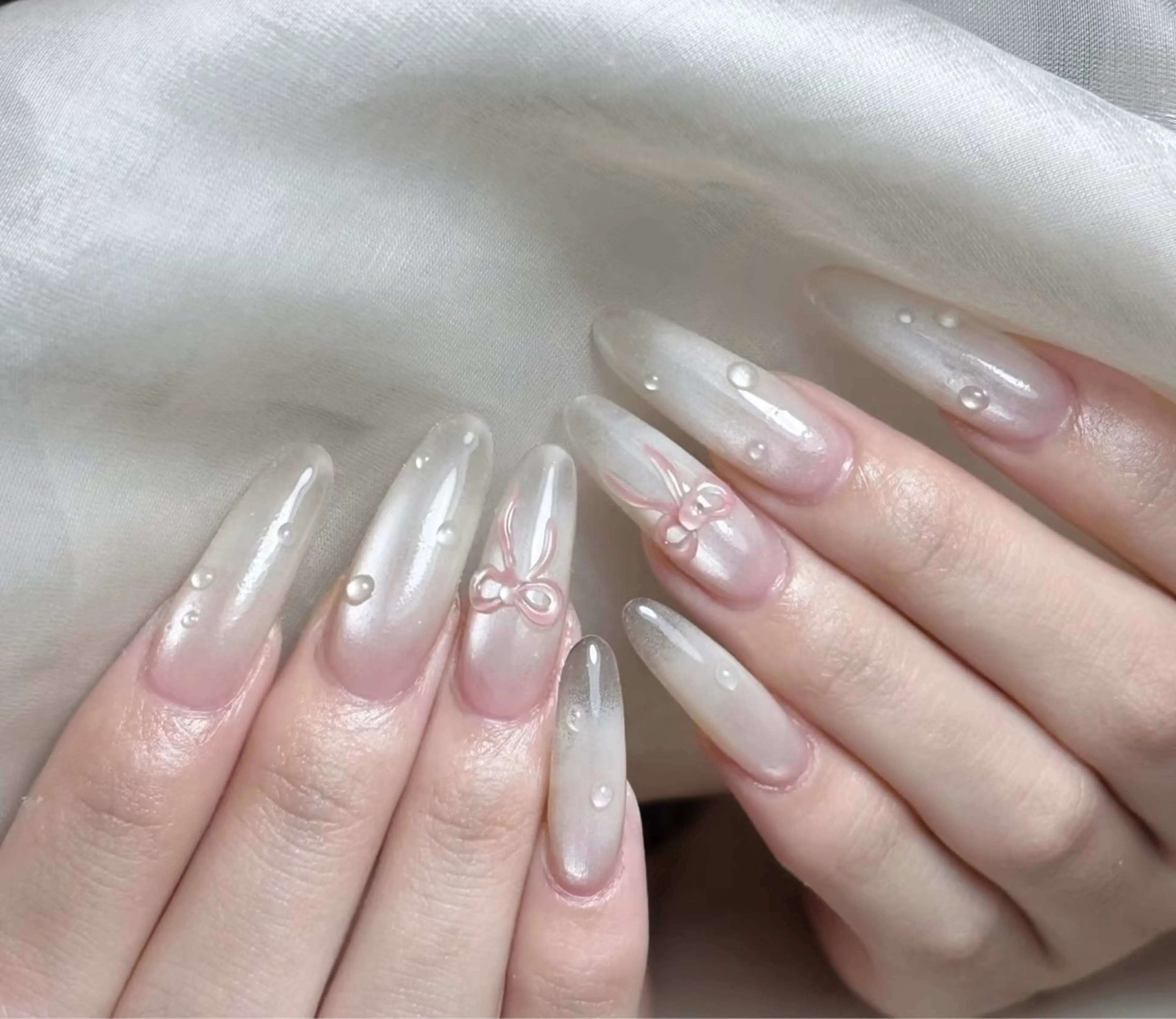 ネイル ハンドネイル ハンドケア Kaka_ パラジェル、長さだしのネイルデザイン