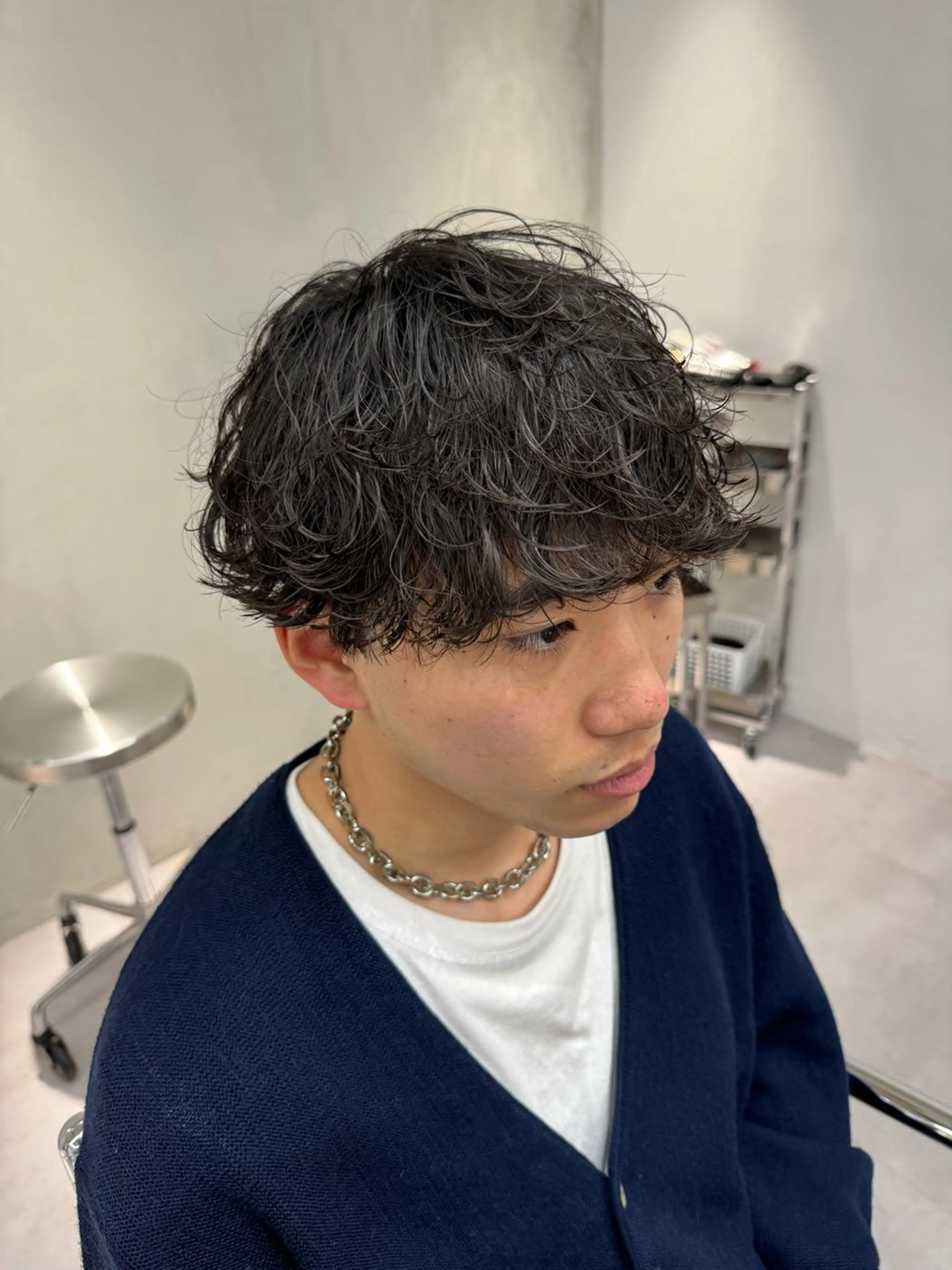 ショート パーマ メンズ 波巻きスパイラルパー マ/シャドウパーマ駿のヘアスタイル