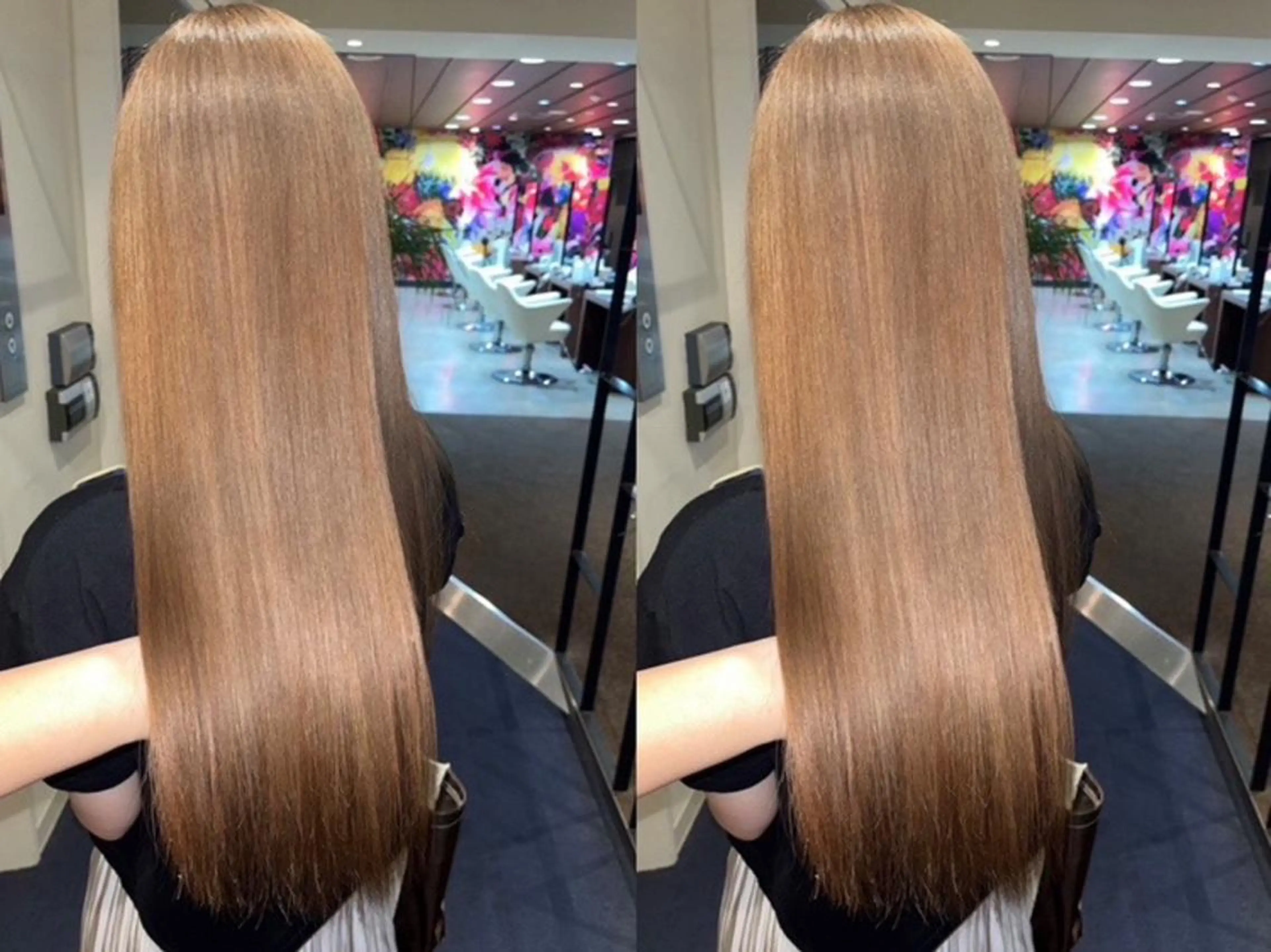 セミロング カット 縮毛矯正 W_SALON ［触れたくなる艶髪］のヘアスタイル