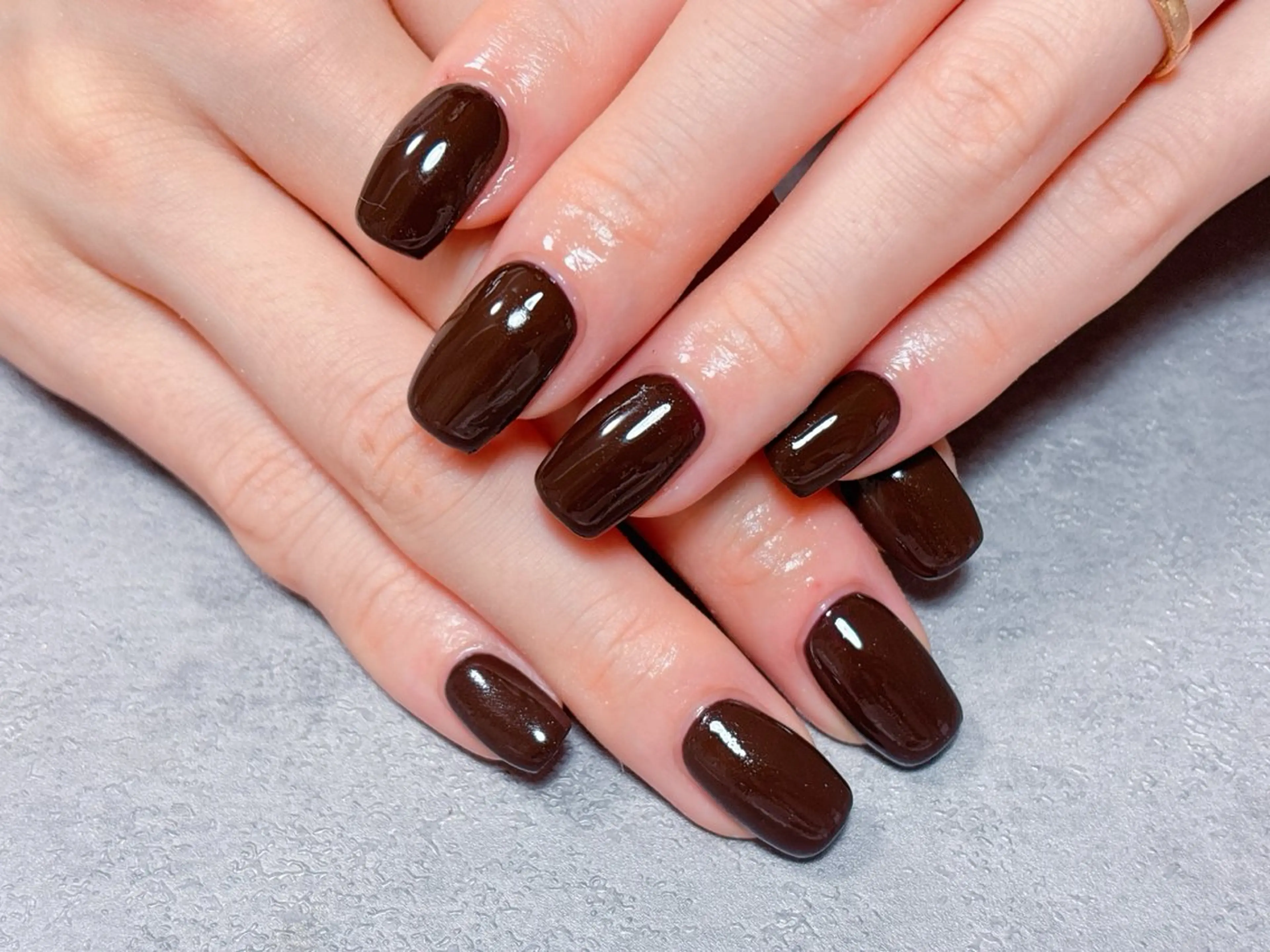 ネイル アートネイル ブラウン ジェルネイル マグネットネイル パラジェル ハンドネイル ゆ か_Nails💫のネイルデザイン