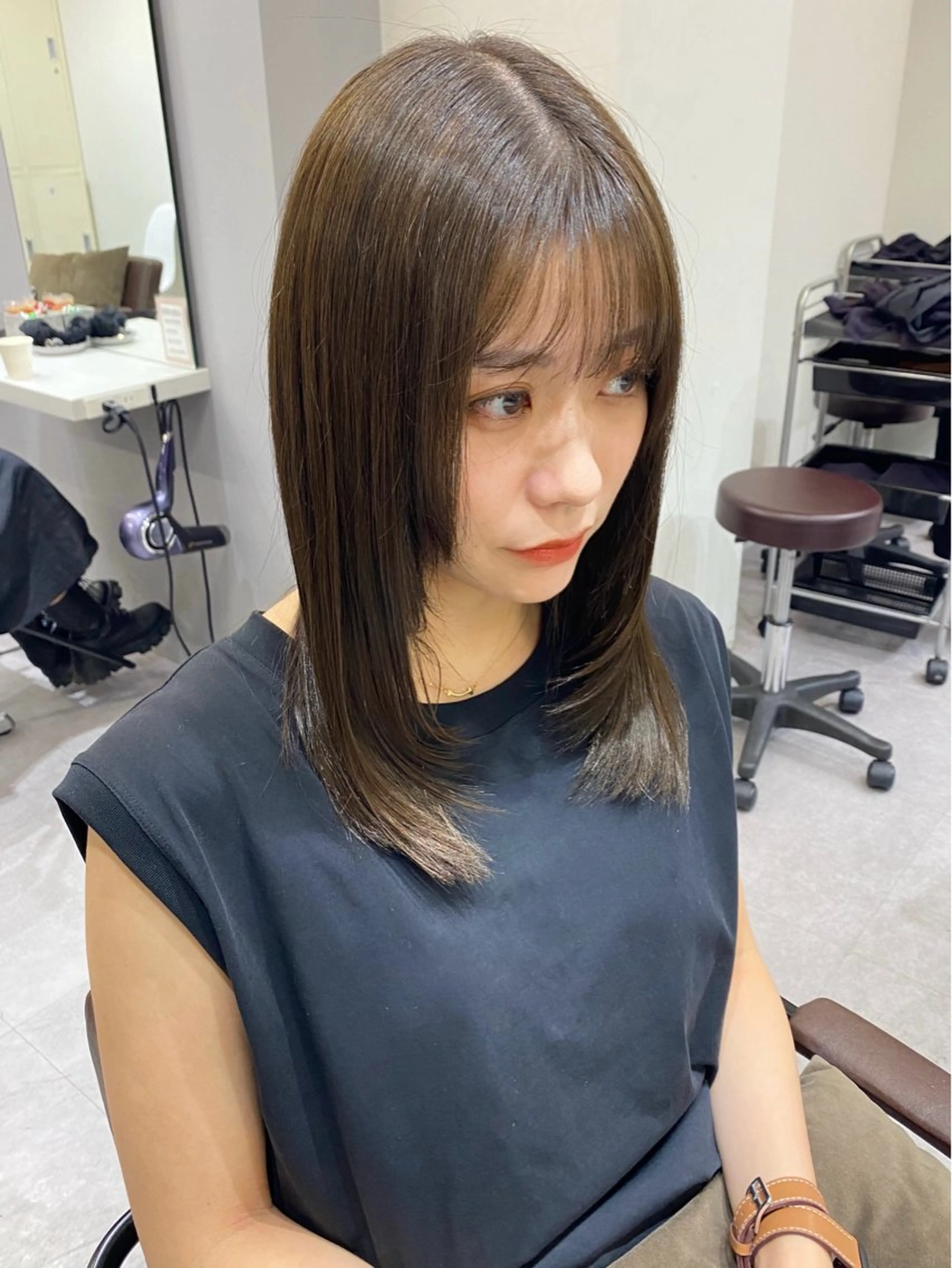 ロング カラー カット ヘアカラー トリートメント Core mikuaのヘアスタイル