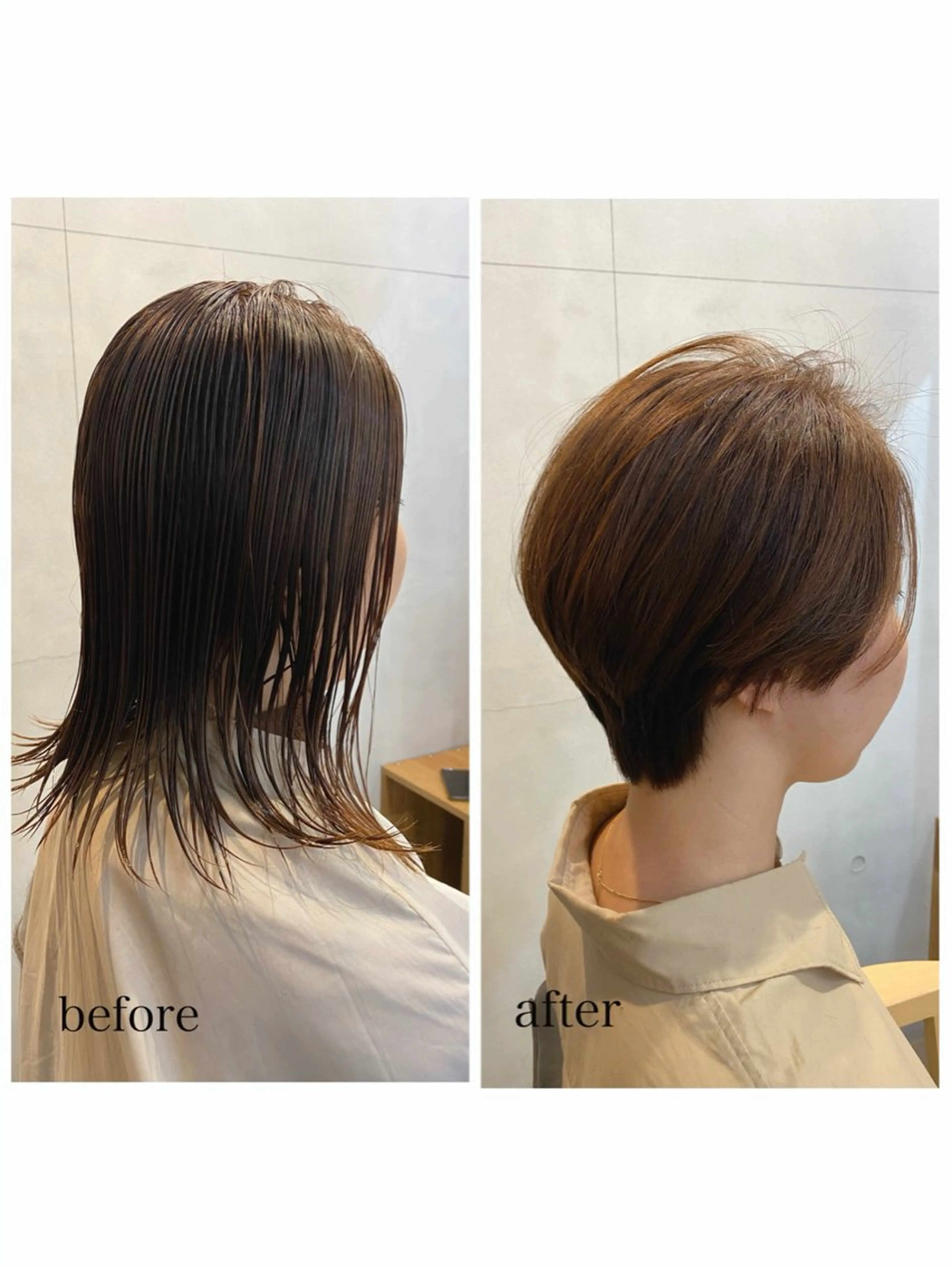 ショート カラー ベージュカラー ショートヘア conne& ririのヘアスタイル