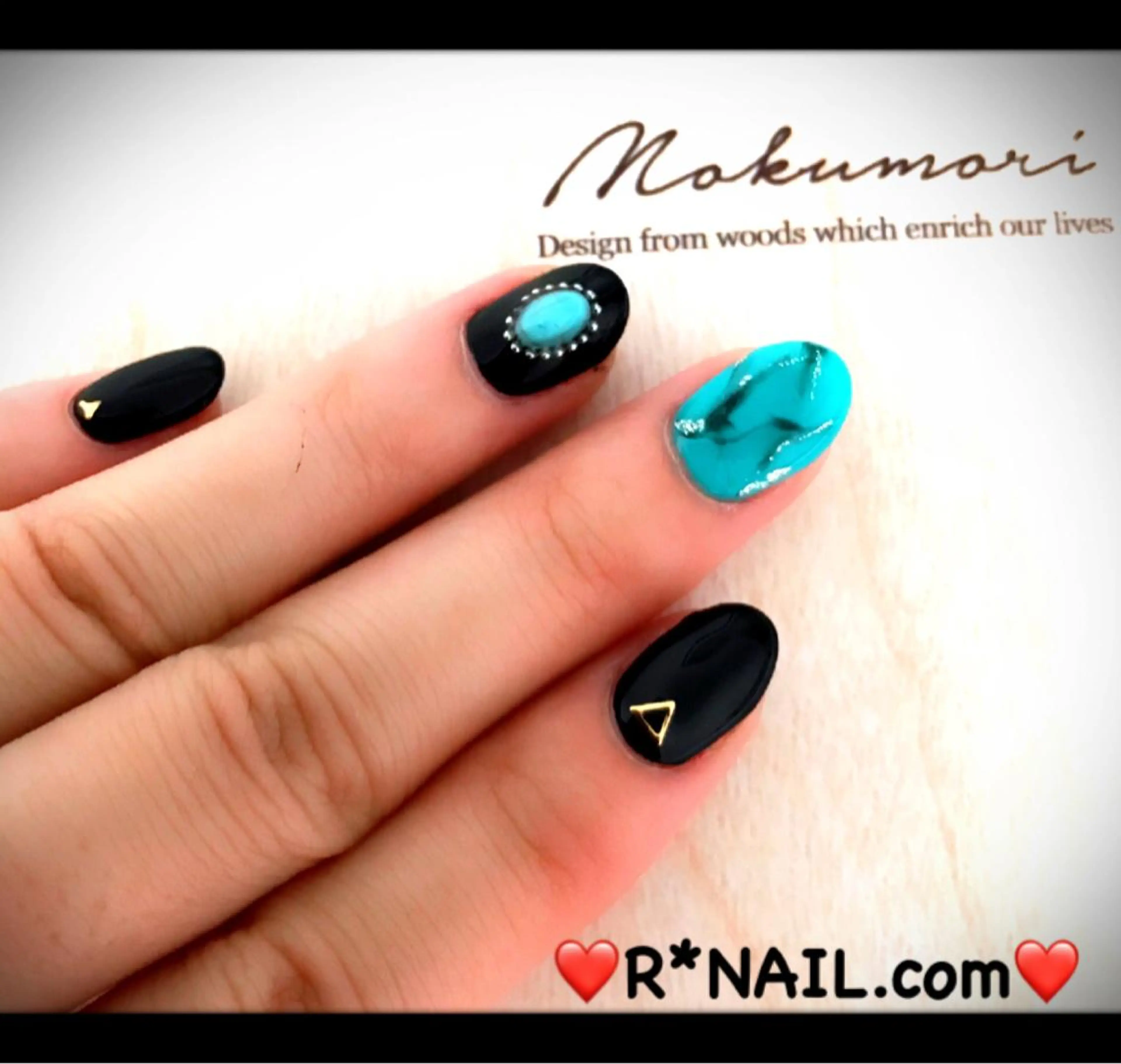 ミディアム カラー ネイル アートネイル 大理石ネイル(マーブル) R*NAIL .comのネイルデザイン