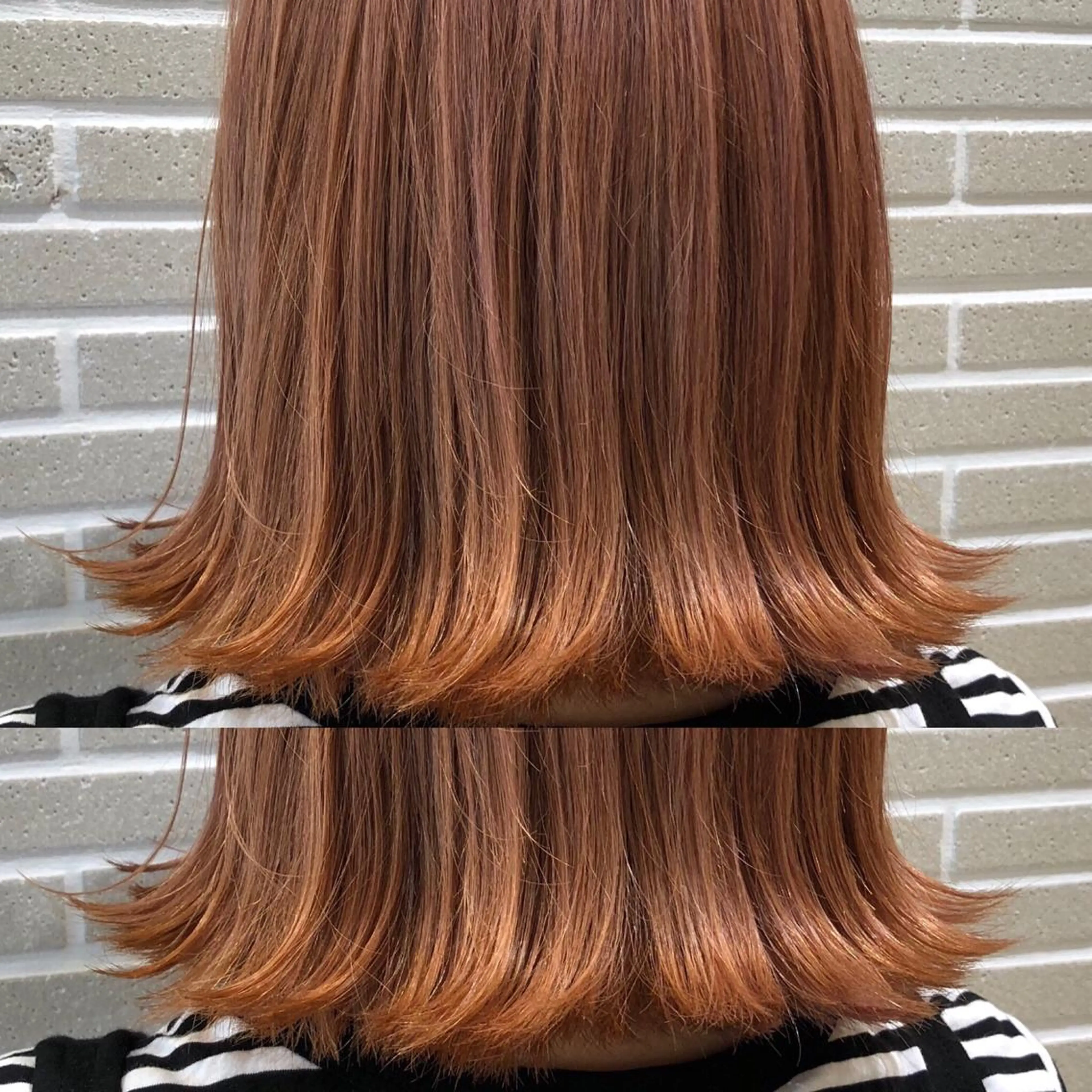 ミディアム カラー ヘアアレンジ 外ハネヘア カット ヘアカラー トリートメント 山北 咲子のヘアスタイル