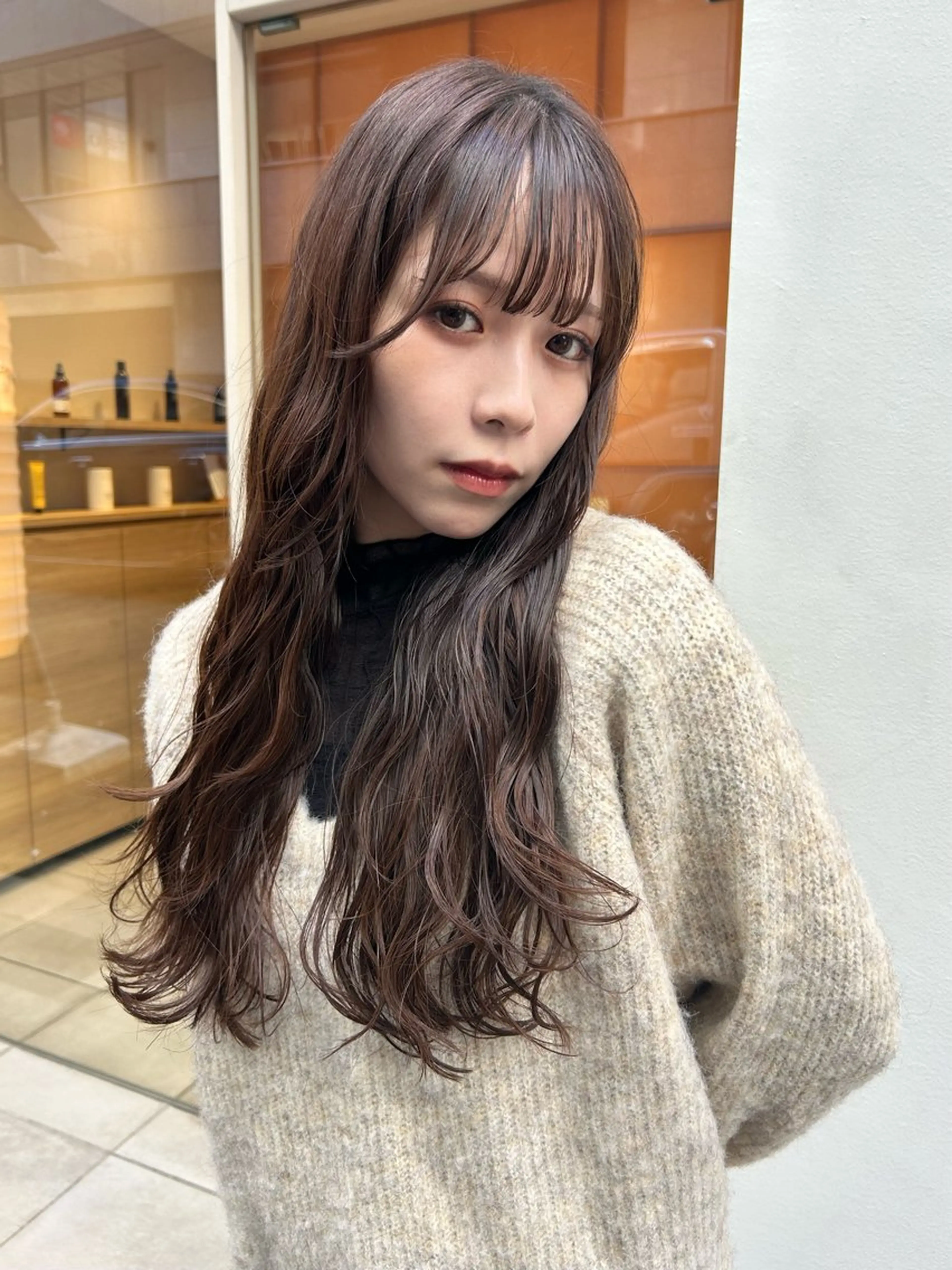 ロング パーマ カット パーマ トリートメント hanabi / パーマのヘアスタイル
