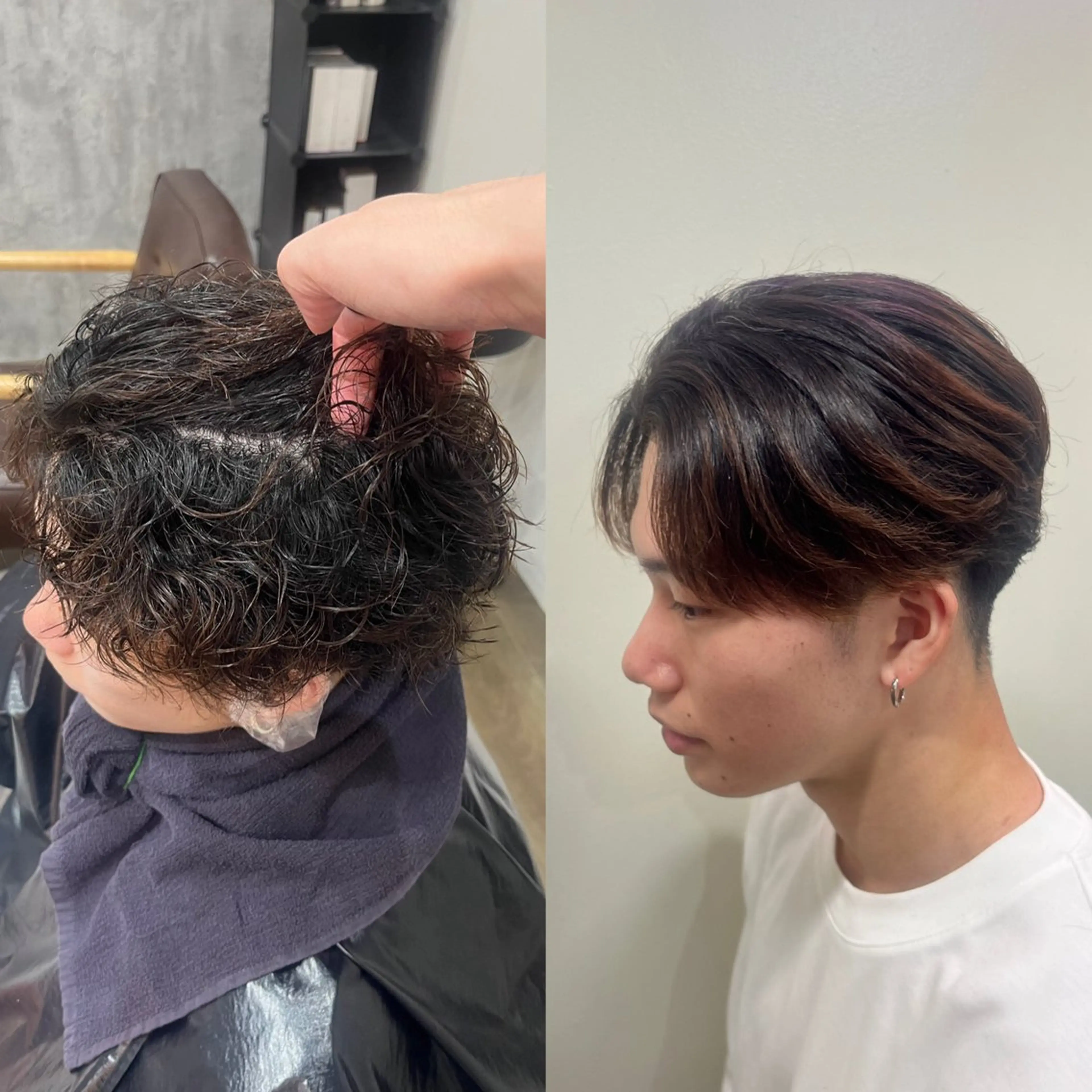 ショート パーマ メンズ メンズパーマ 縮毛矯正 ストレートパーマ カット 縮毛矯正 毛流れヘアの達人 店長　須田龍世のヘアスタイル
