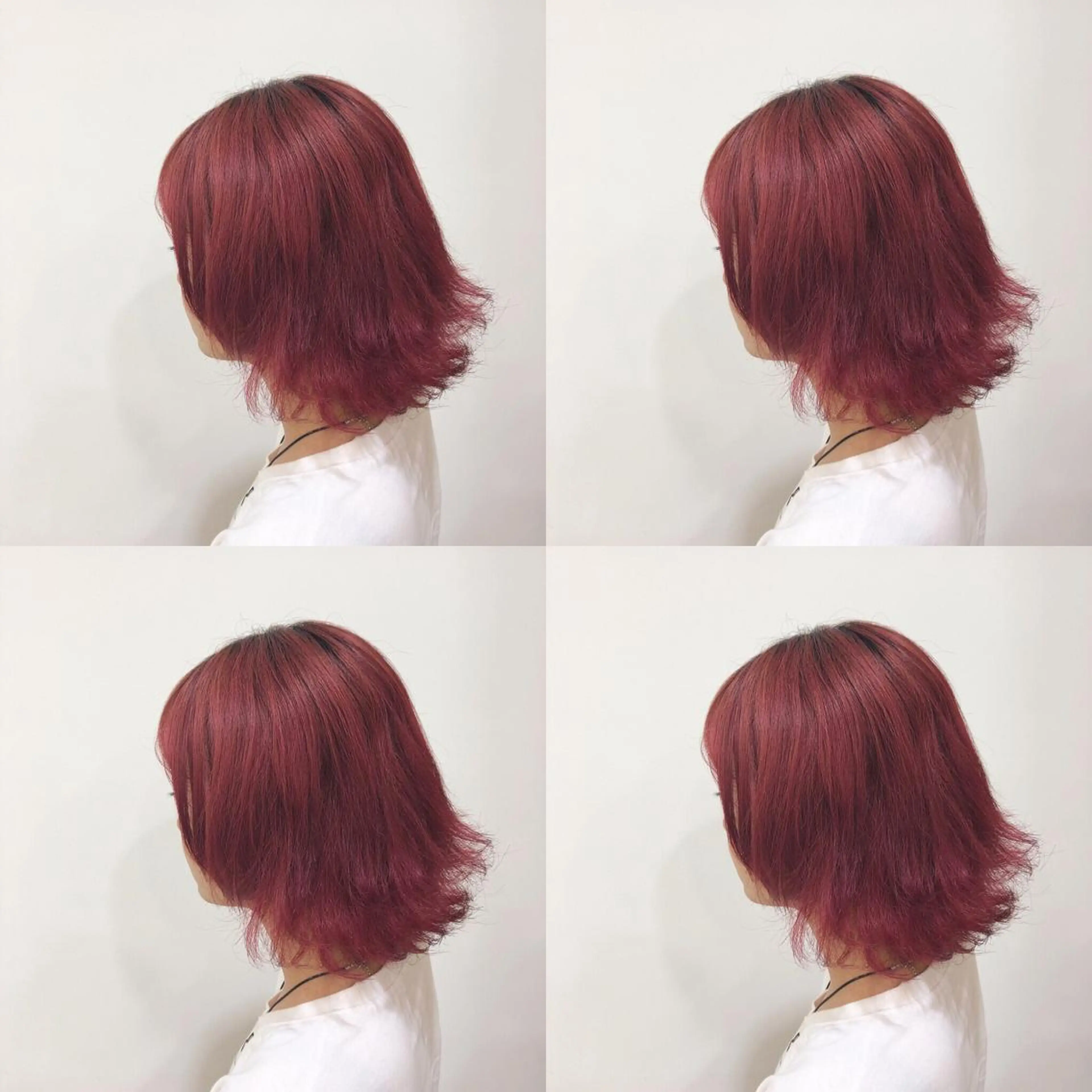 セミロング カラー レッドカラー 🌻Insta指名 NO.1🌻Shoのヘアスタイル