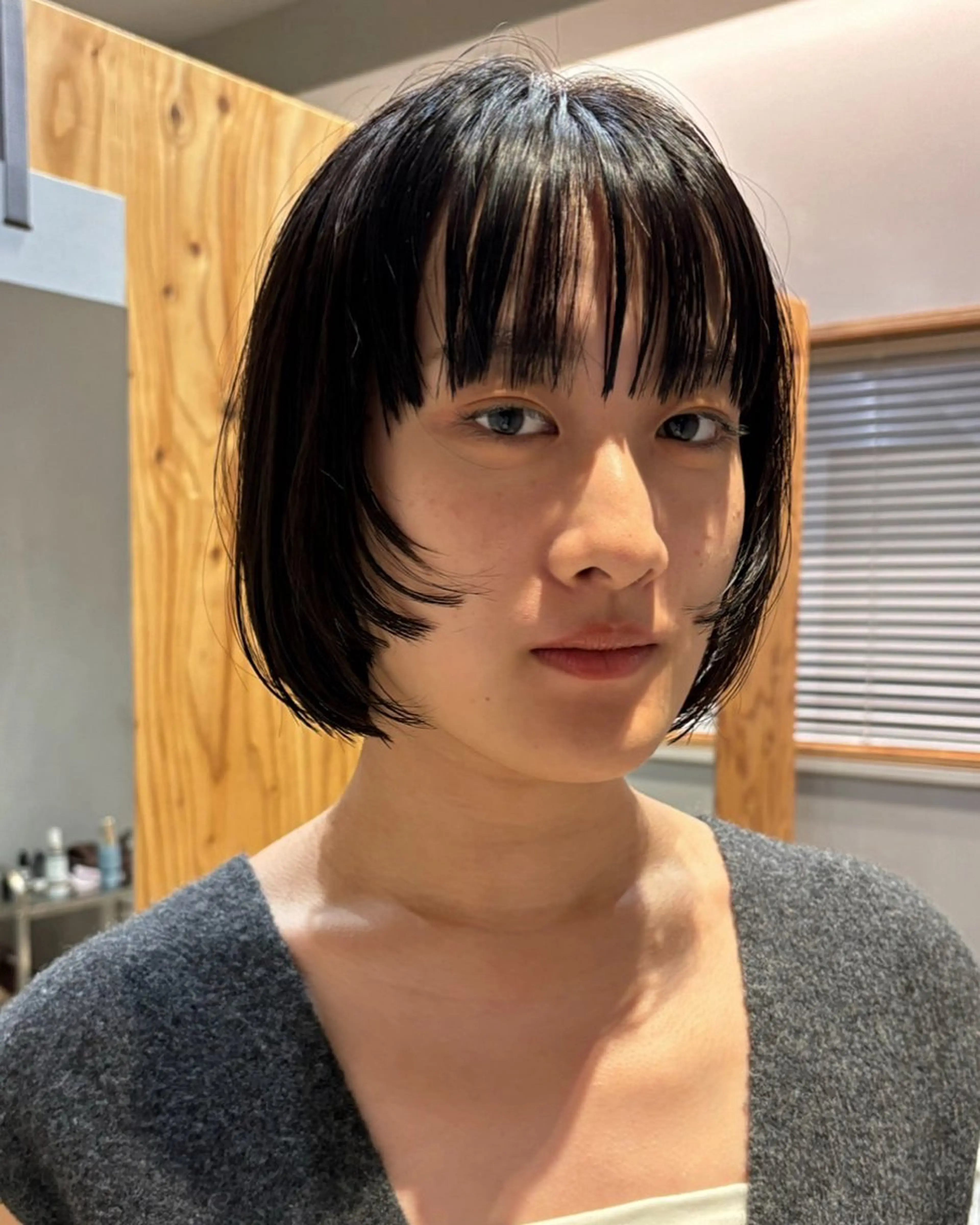 ミディアム ボブ 顔周りカット レイヤーカット 小顔カット 26日メンズ無料 🥋原宿/トモヤのヘアスタイル