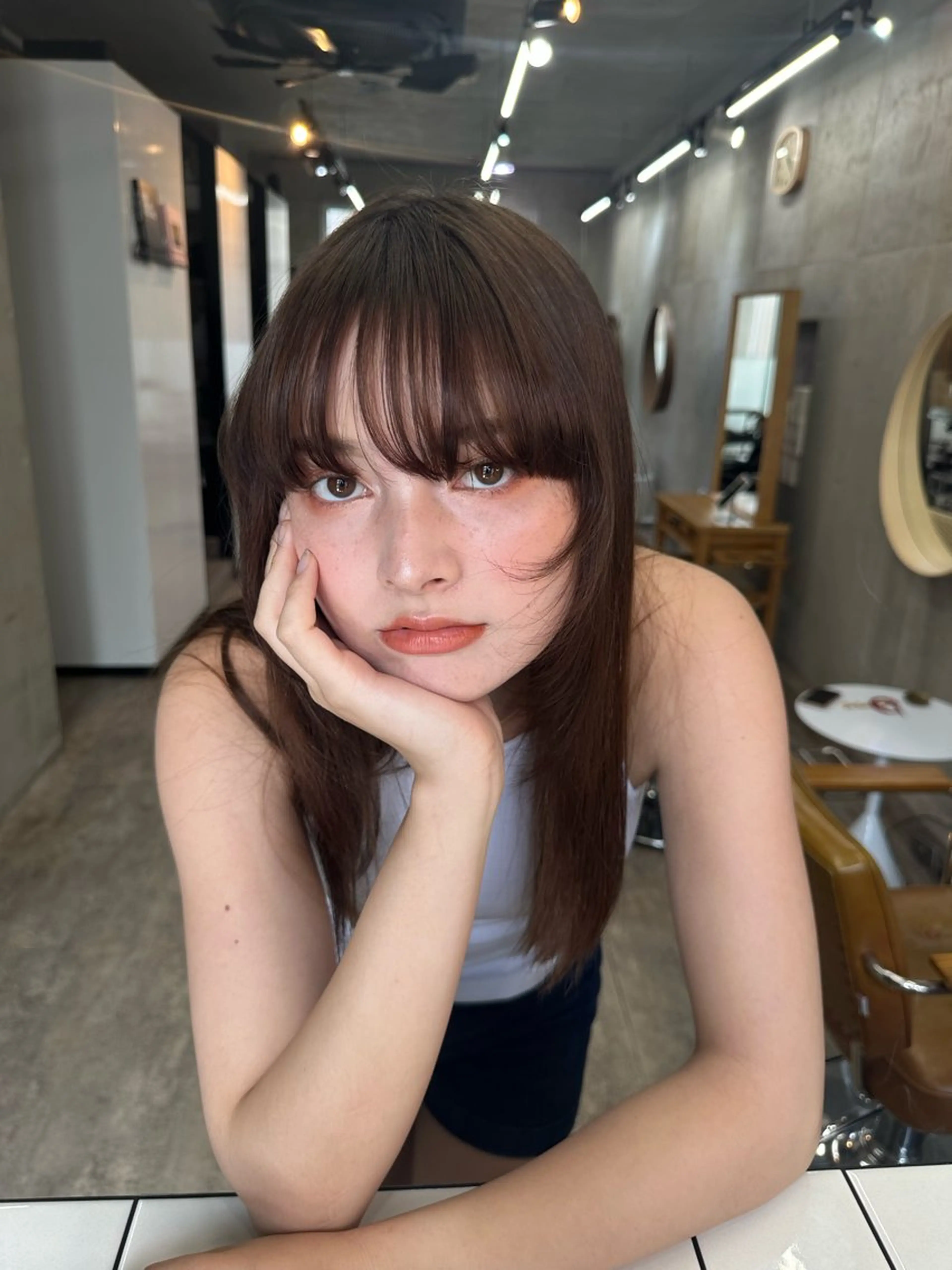 ロング カラー ベージュカラー 顔まわりレイヤー レイヤーカット カット ヘアカラー トリートメント SALT WATER　恵比寿所属・レイヤーカット💫 ／HARUKA🎀のヘアスタイル