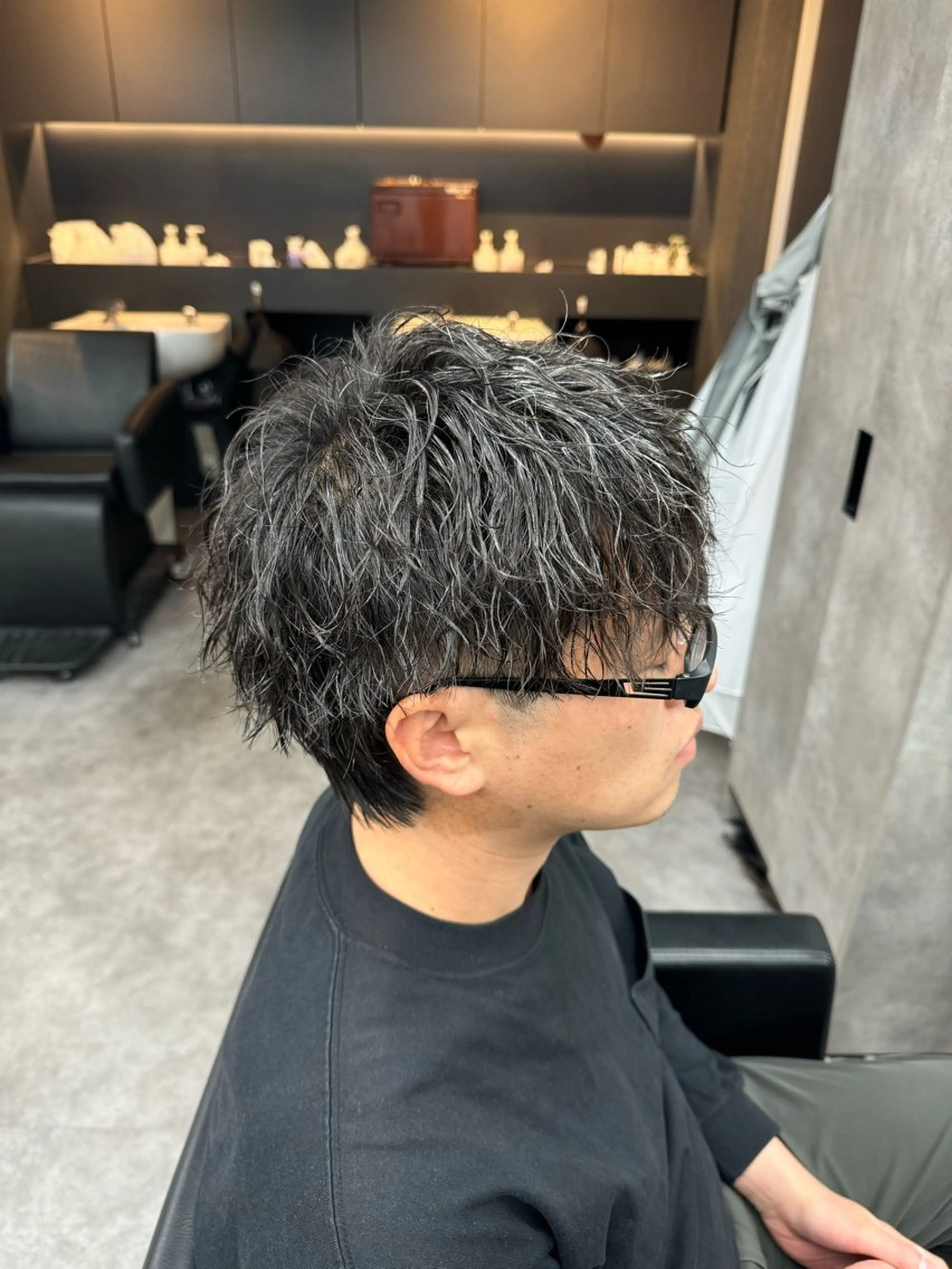 ショート パーマ メンズ メンズパーマ 【曲がる縮毛矯正】 モデル募集🙋カツヤのヘアスタイル