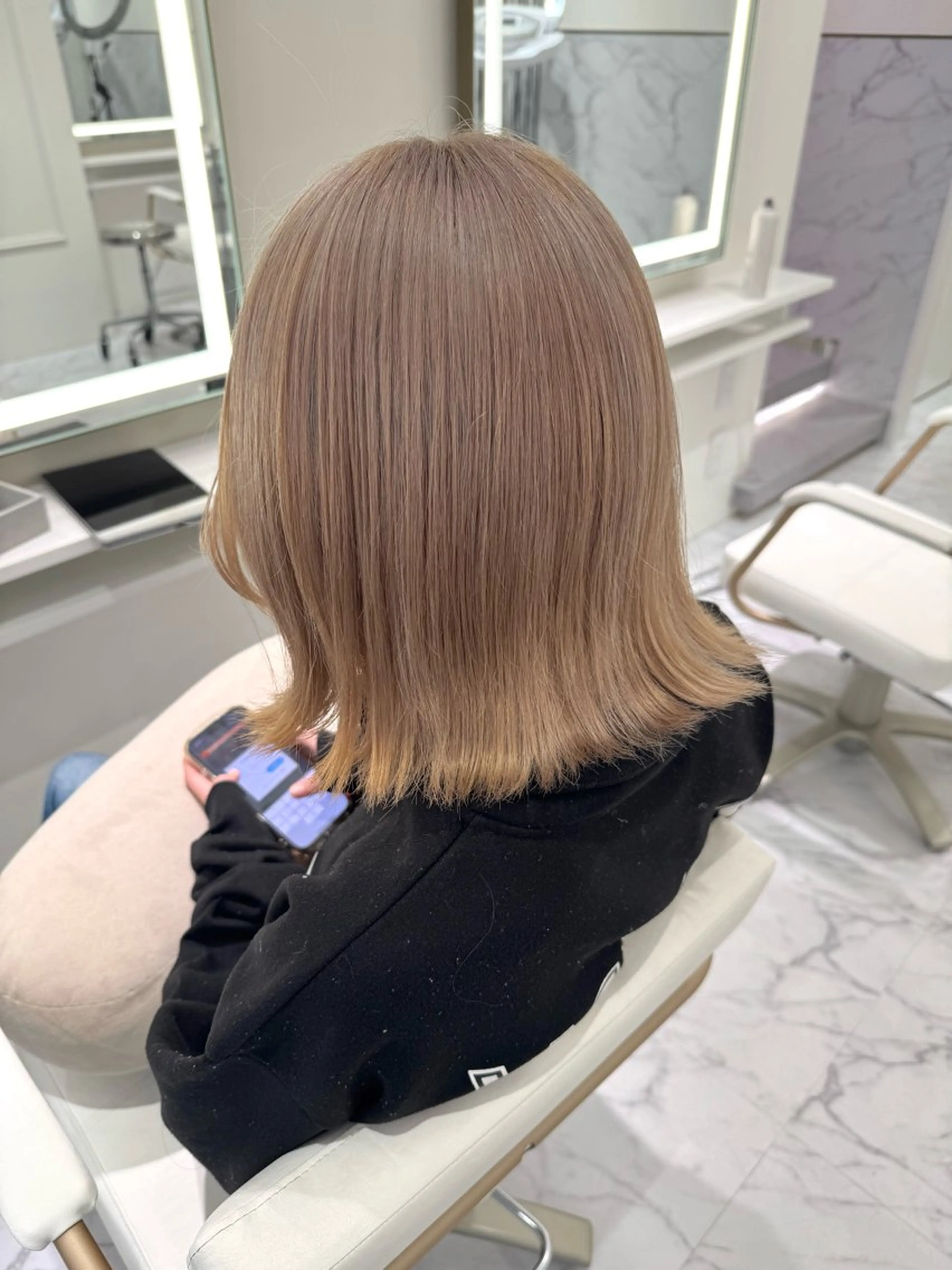 ミディアム カラー ヘアカラー ParveMix🍀 藤原愛未のヘアスタイル