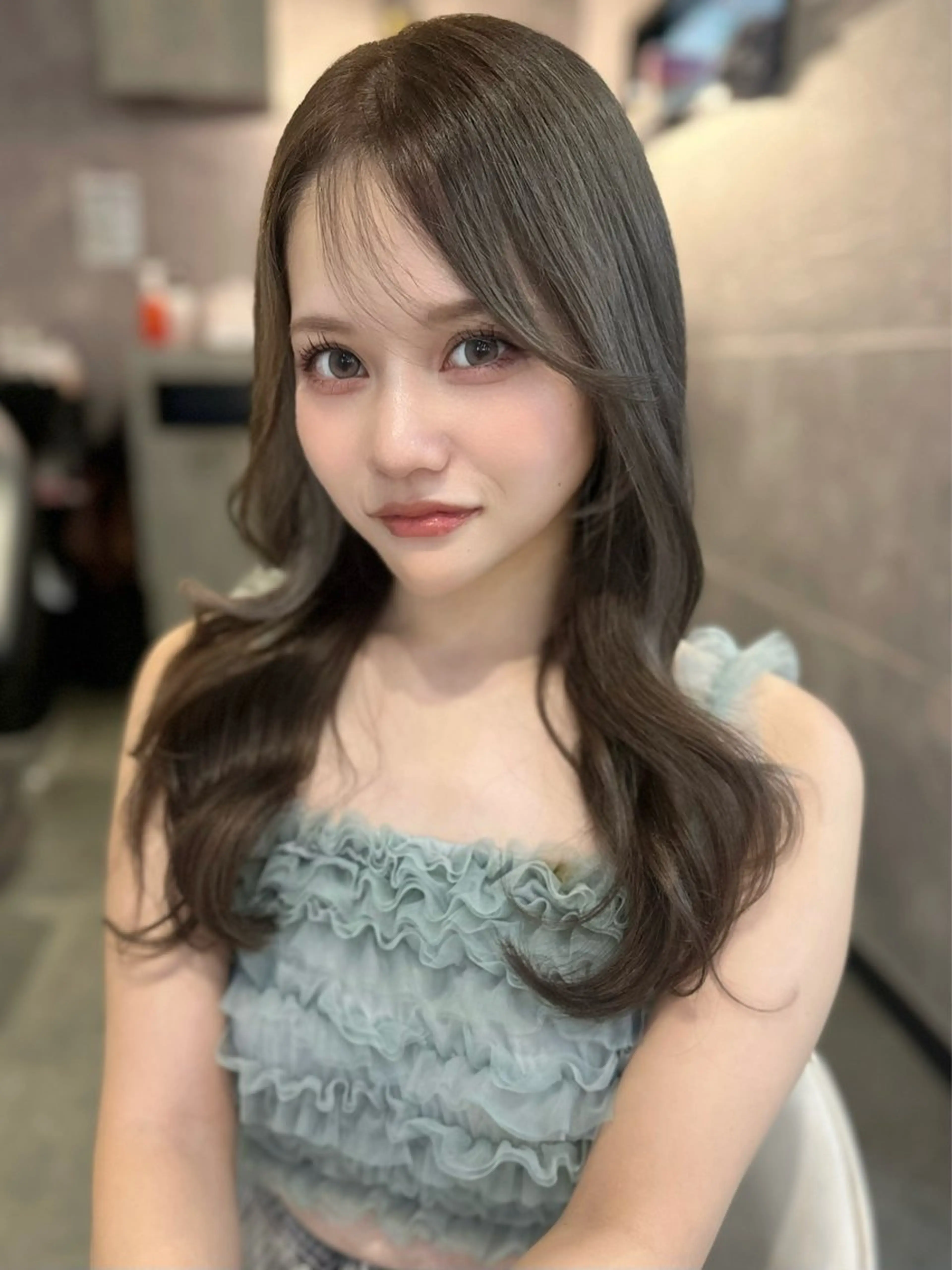 セミロング カラー ベージュカラー ブリーチ ケアブリーチ ミルクティーベージュ ピンクカラー ヘアカラー 🦋高瀬寛菜🦋 韓国/ブリーチのヘアスタイル