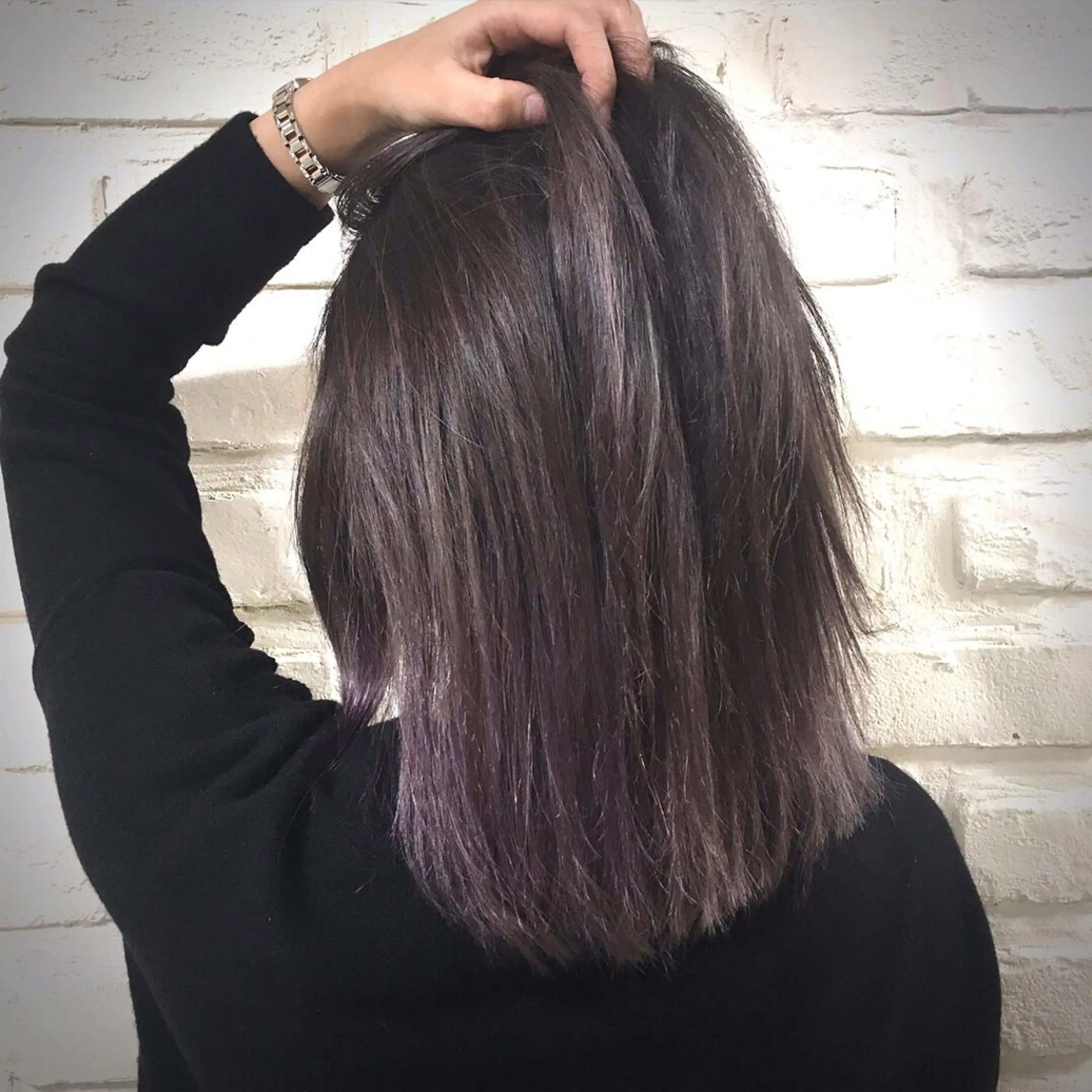 ミディアム アッシュ ハイライト K kasumiのヘアスタイル