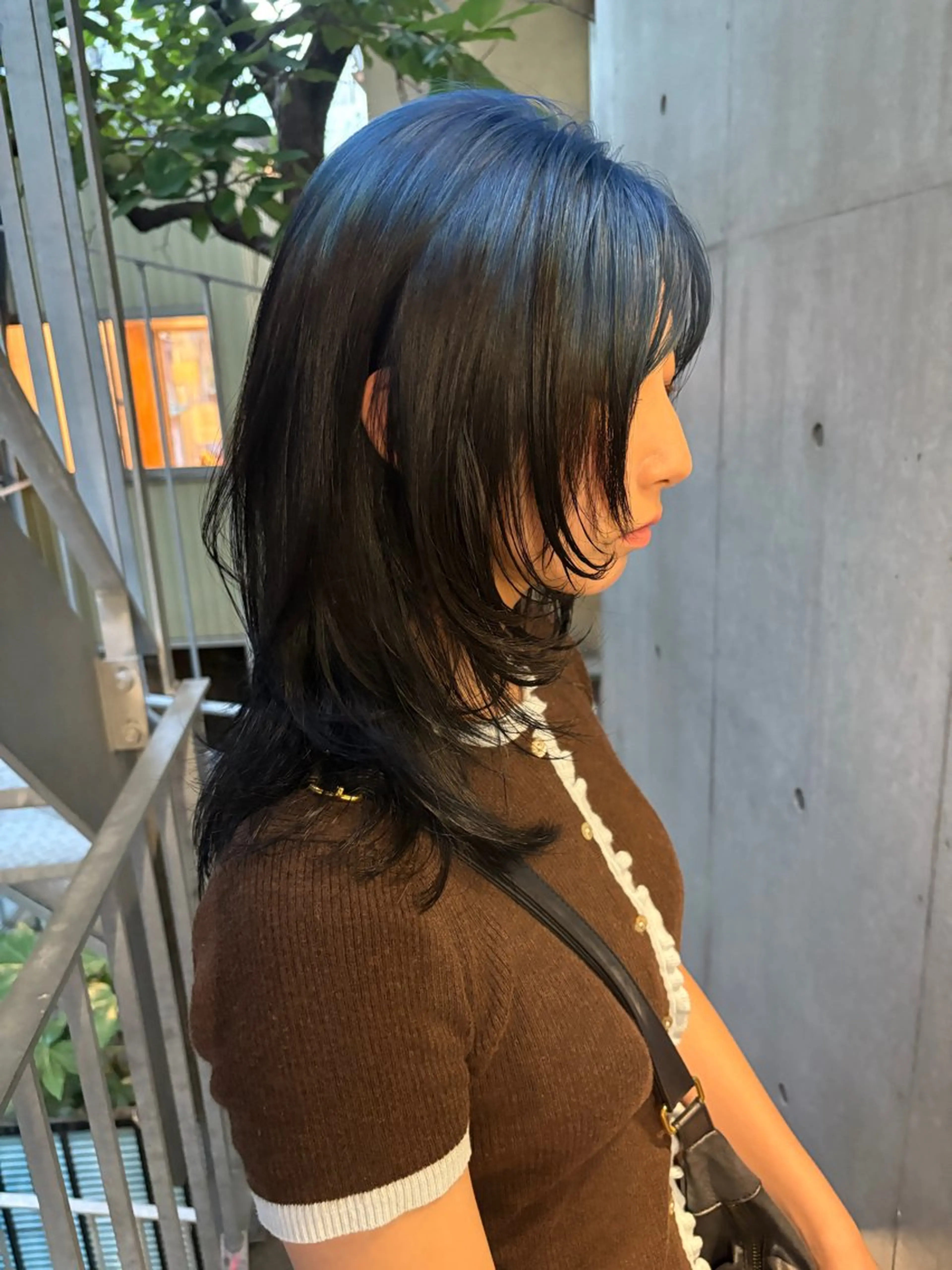 ミディアム カラー 黒髪 カット ヘアカラー トリートメント yuuna/ ハッシュカット🎀のヘアスタイル