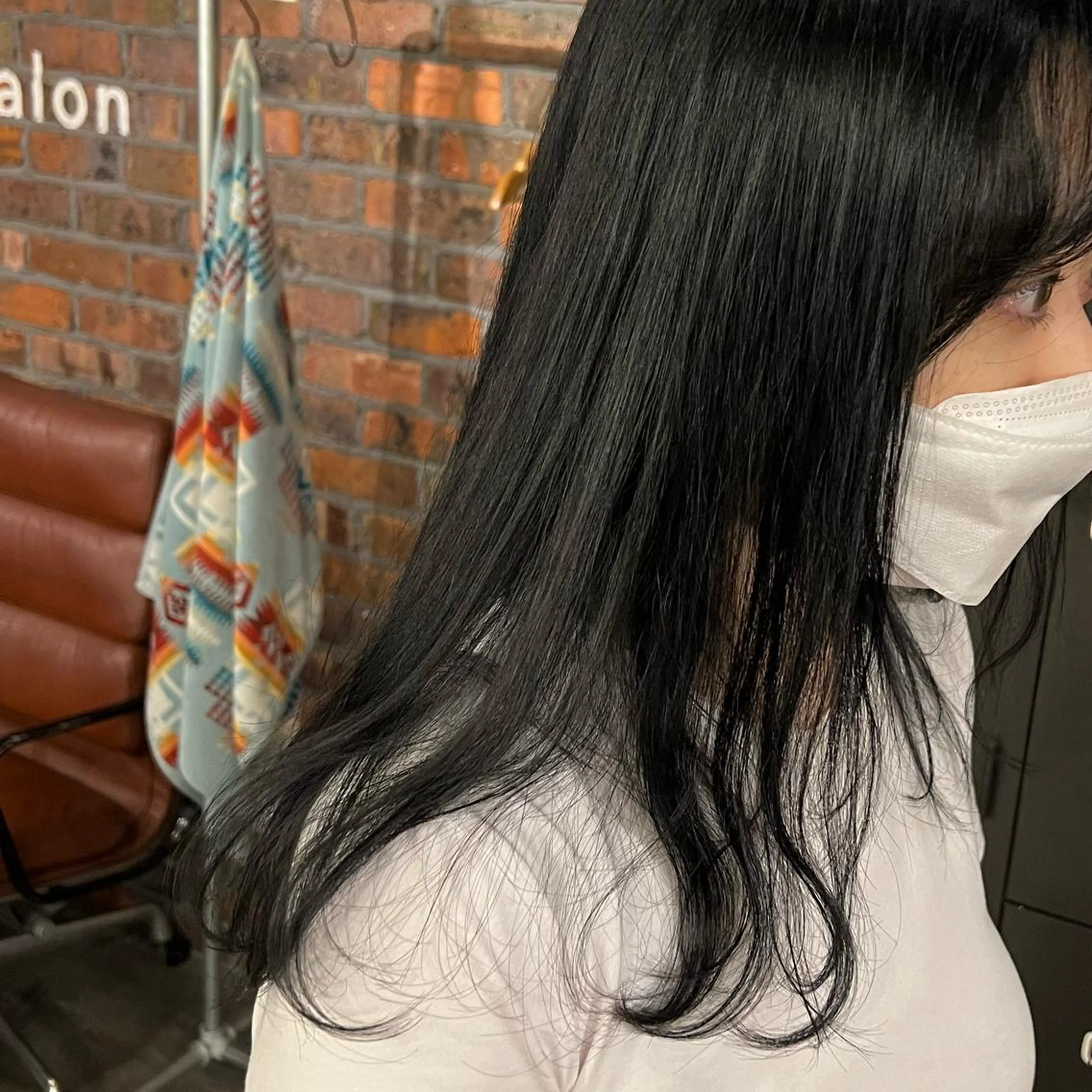 ロング カラー 黒髪 透明感カラー Rino kanayama所属・Rino 金山 ／ 宮澤 萌のヘアスタイル
