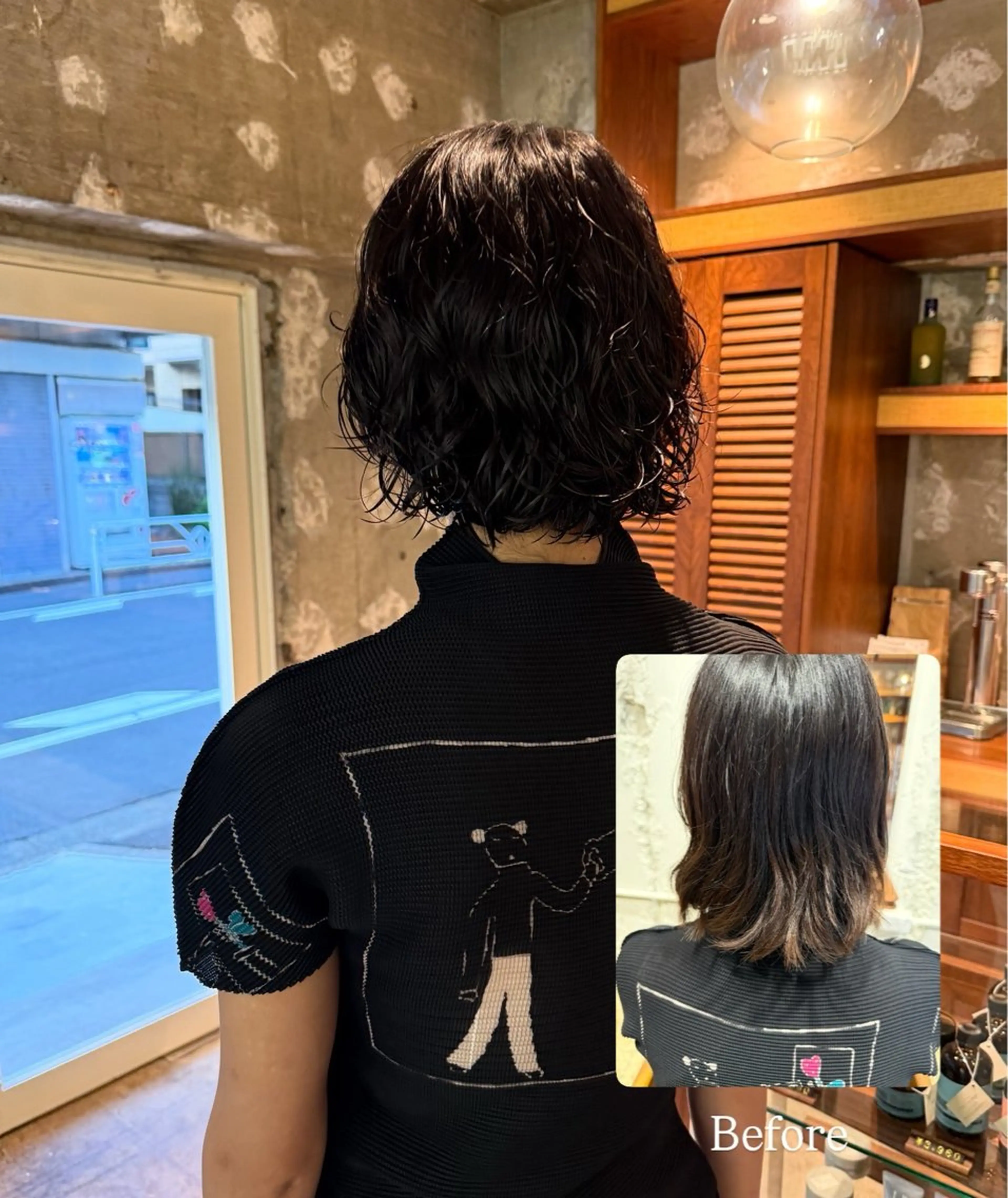 ミディアム パーマ ミディアムパーマ パーマ トリートメント ヘアセット ere 代々木公園所属・みほ/髪質改善カラー /ニュアンスパーマのヘアスタイル