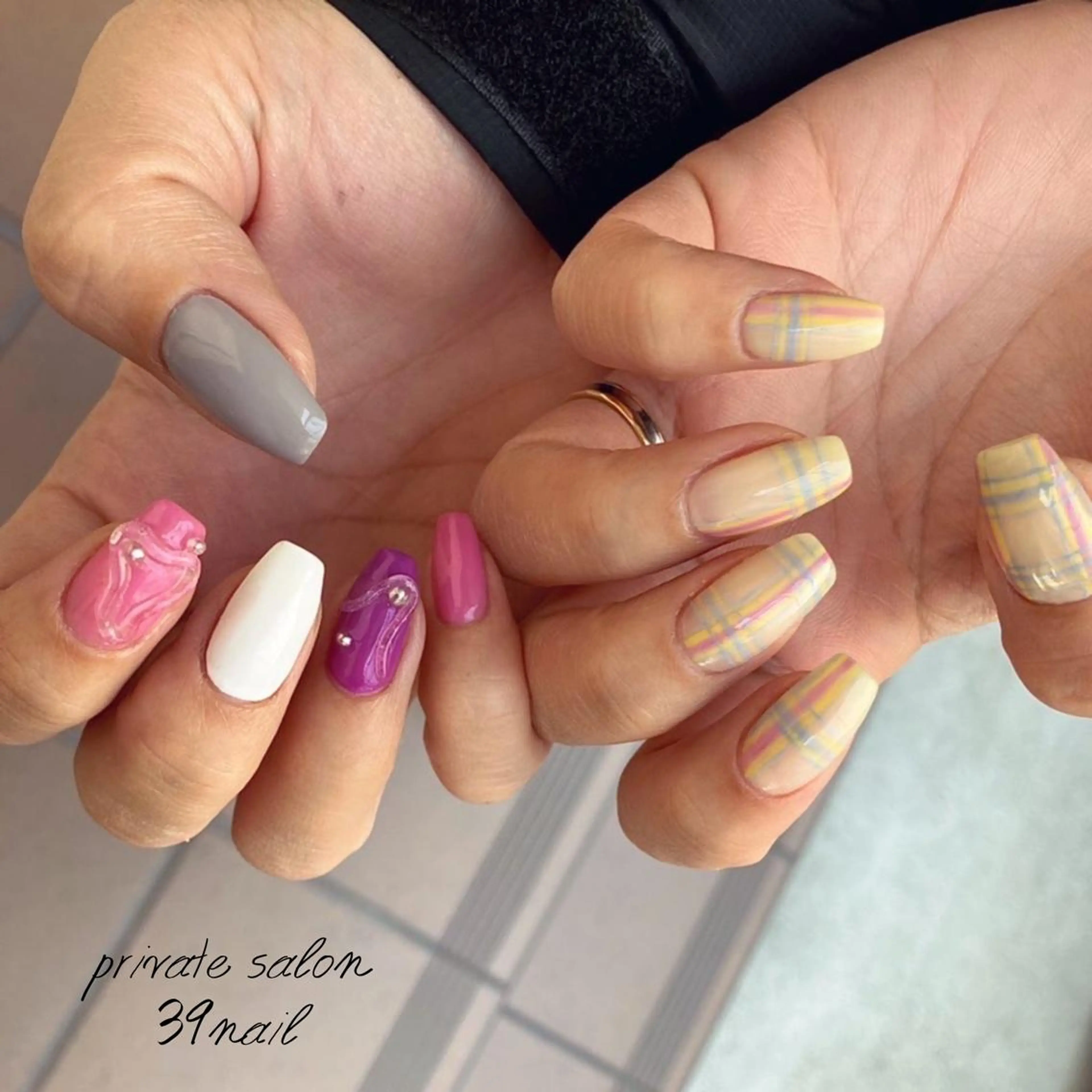 ミディアム ネイル ハンドネイル 京橋 【39nail】のネイルデザイン