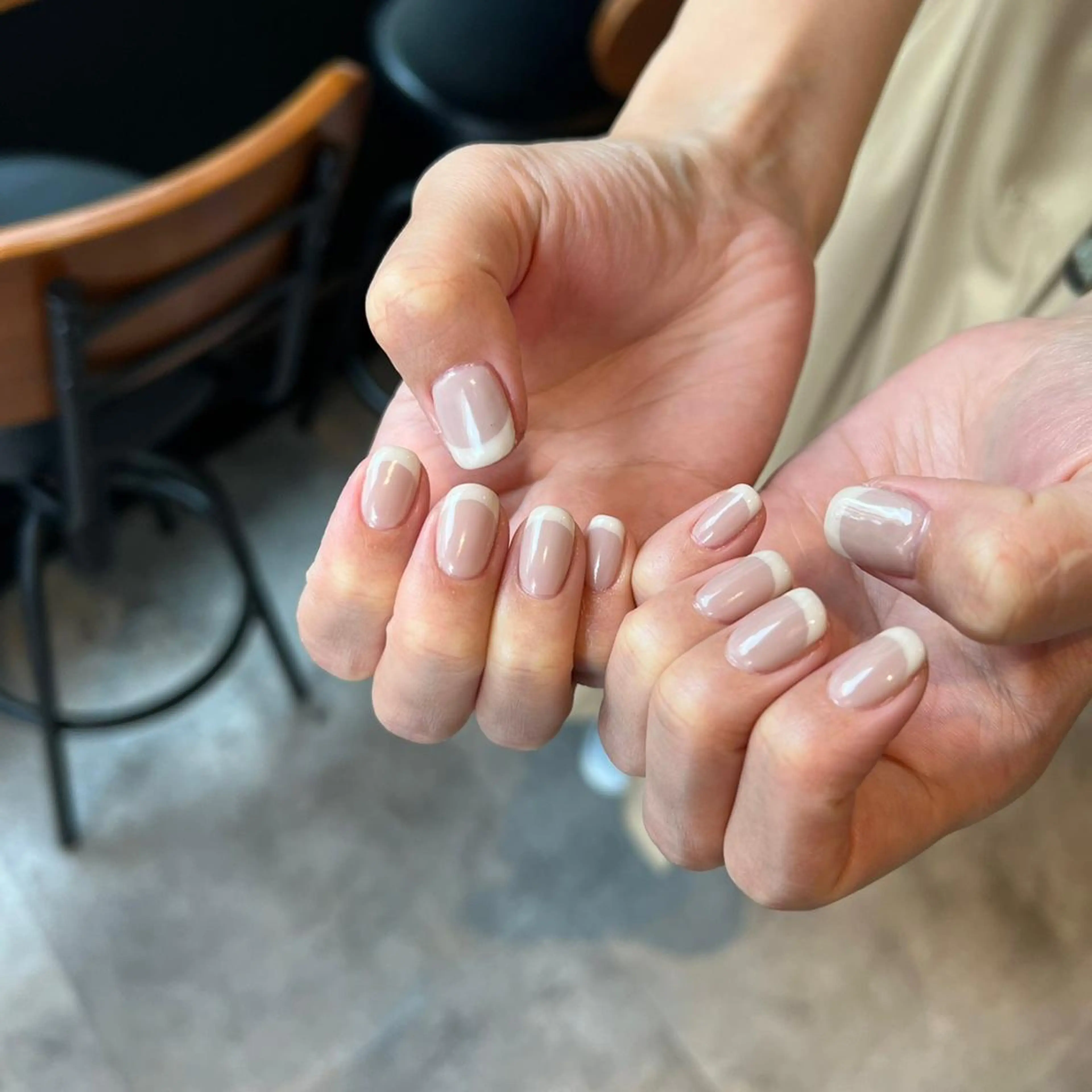 ネイル フレンチネイル ジェルネイル ワンカラーネイル パラジェル パラジェル登録サロン N°nail 立川のネイルデザイン