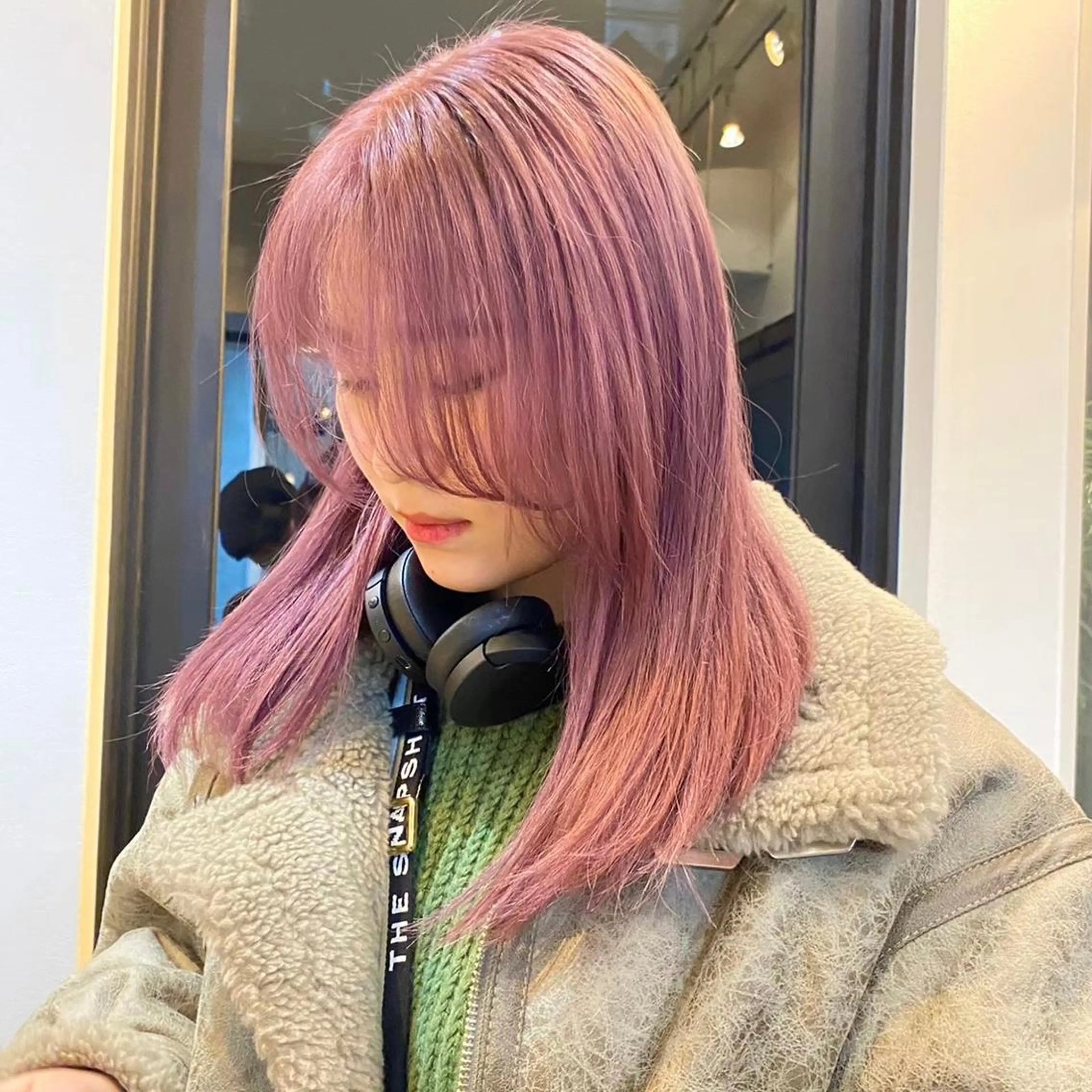 セミロング カラー 藤山 大地のヘアスタイル