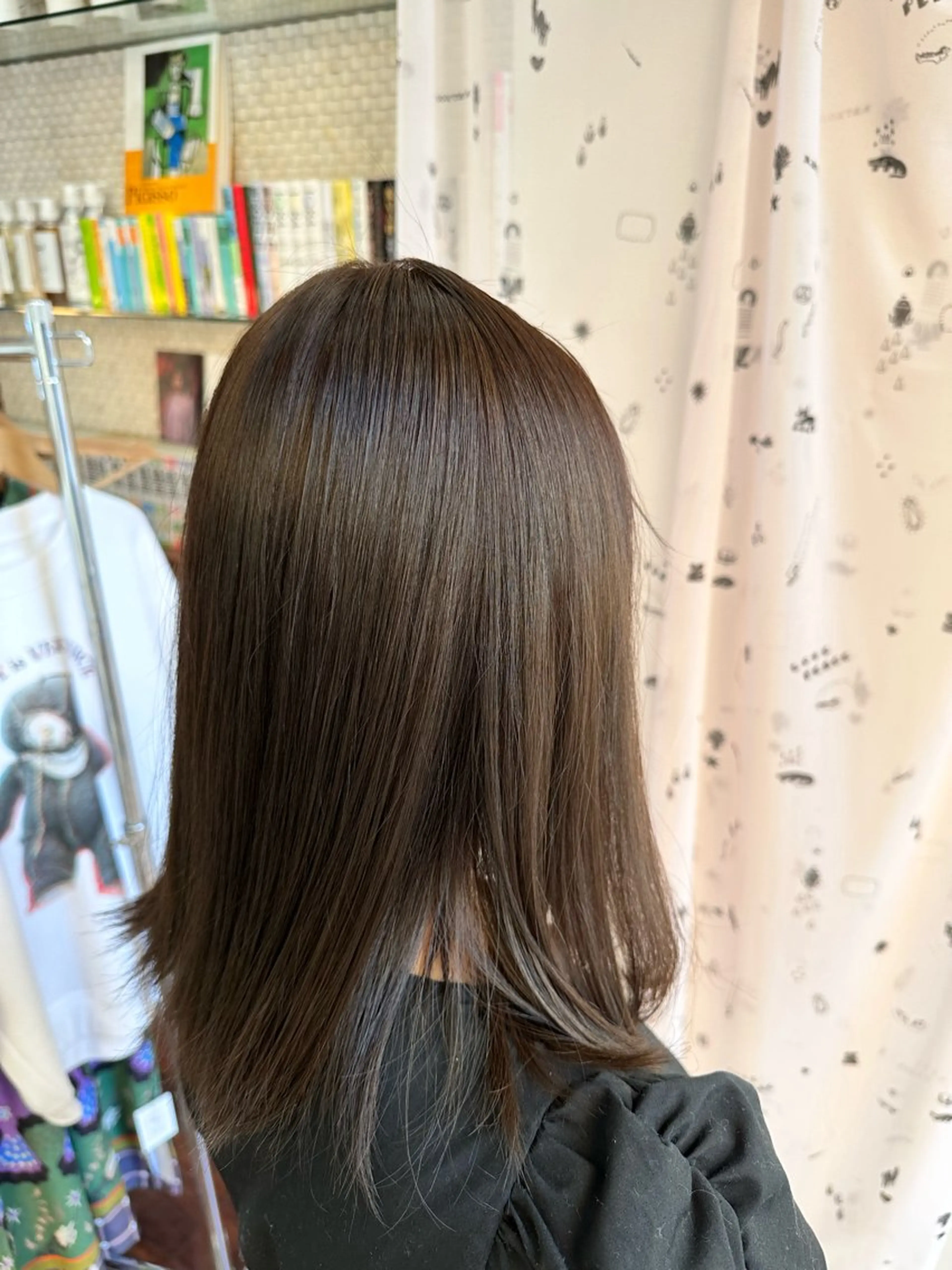 ミディアム ORANGE POP _HIBIKIのヘアスタイル